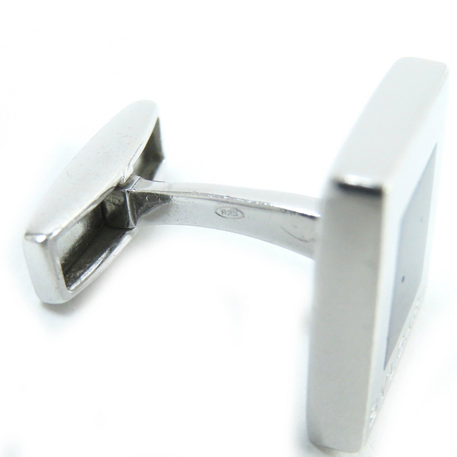 Bvlgari SV925 Onyx Square Logo Cufflinks