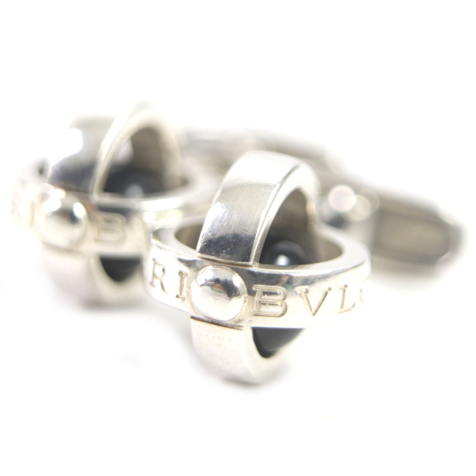 Bvlgari Silver Logo Cuffs Bracelet