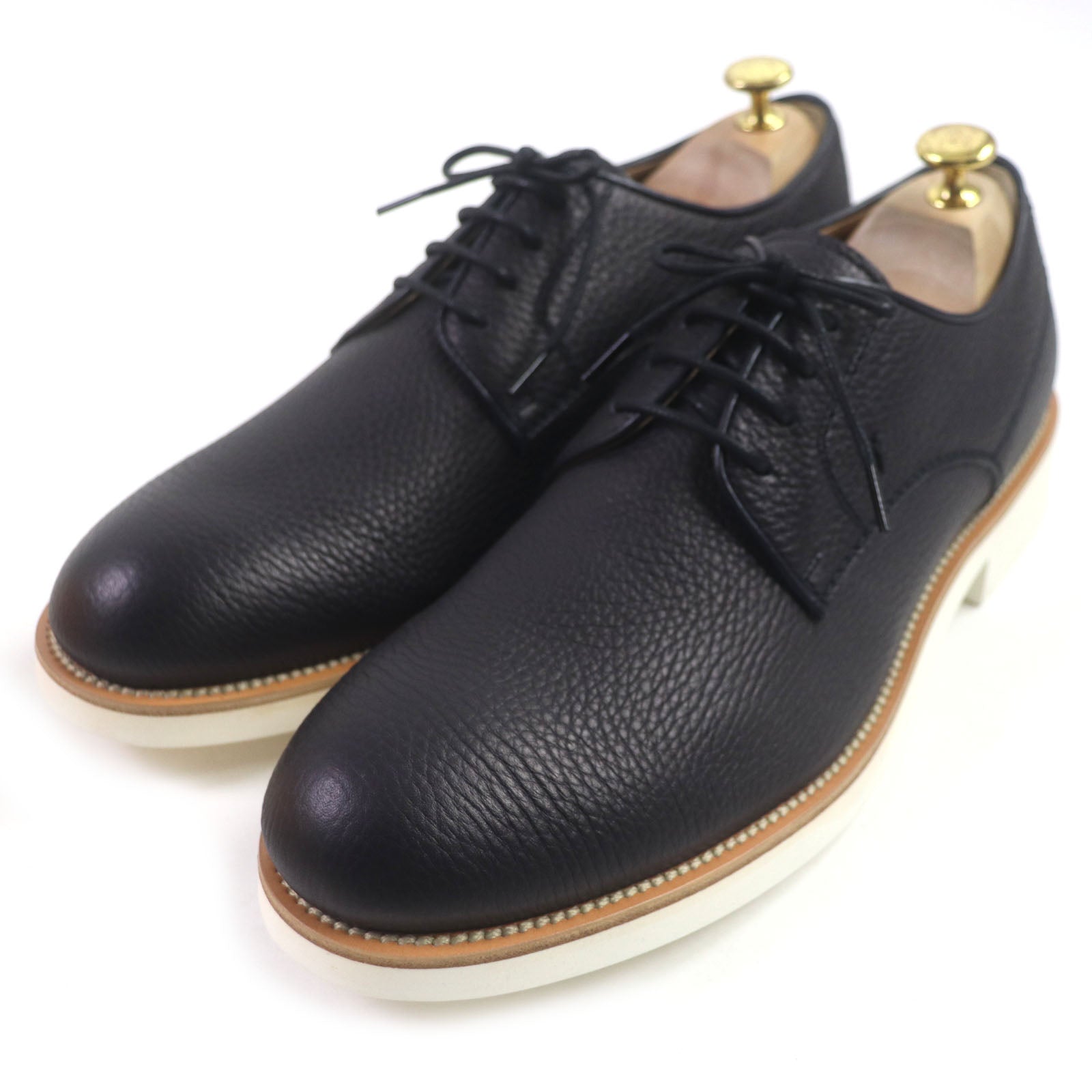 Tod's Leather Derby Shoes Dark Navy 9.5