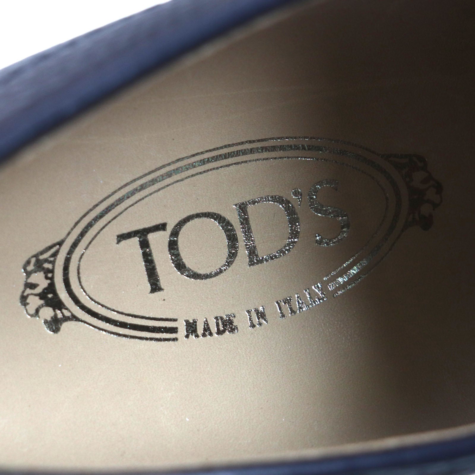 Tod's Leather Derby Shoes Dark Navy 9.5