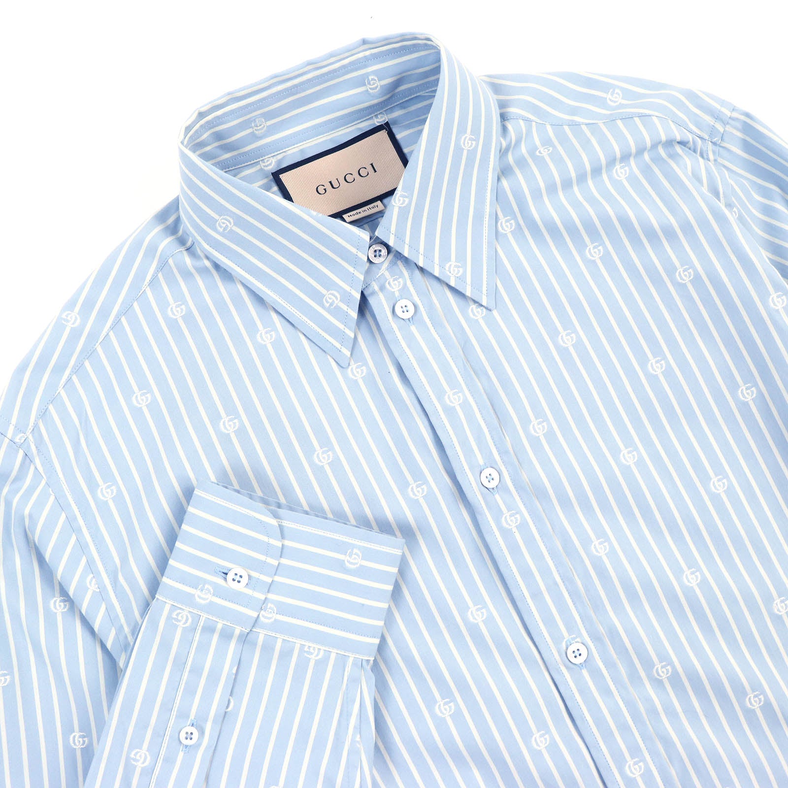 GUCCI GG Striped Cotton Shirt 625888