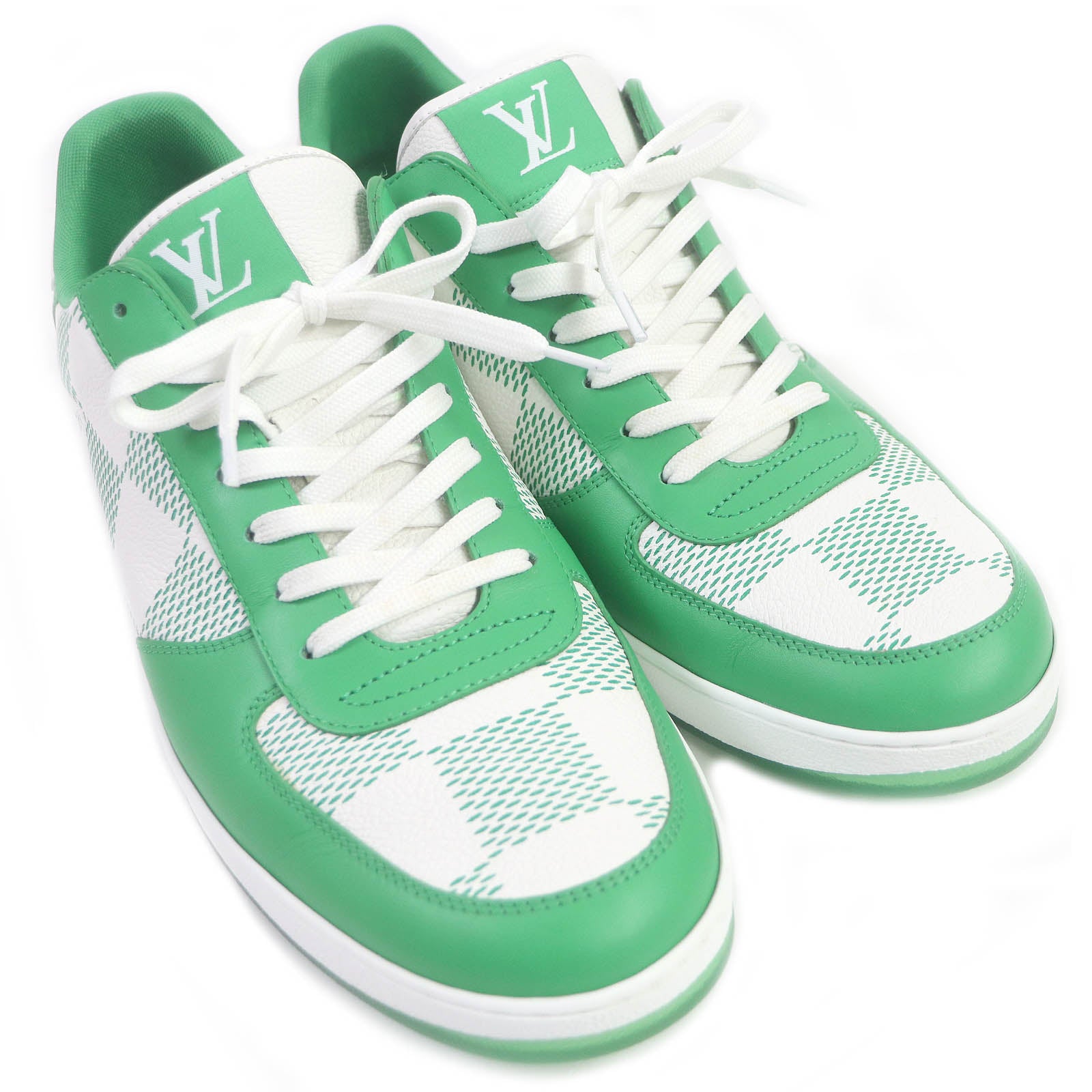 Louis Vuitton Rivoli Damier Sneakers White Green