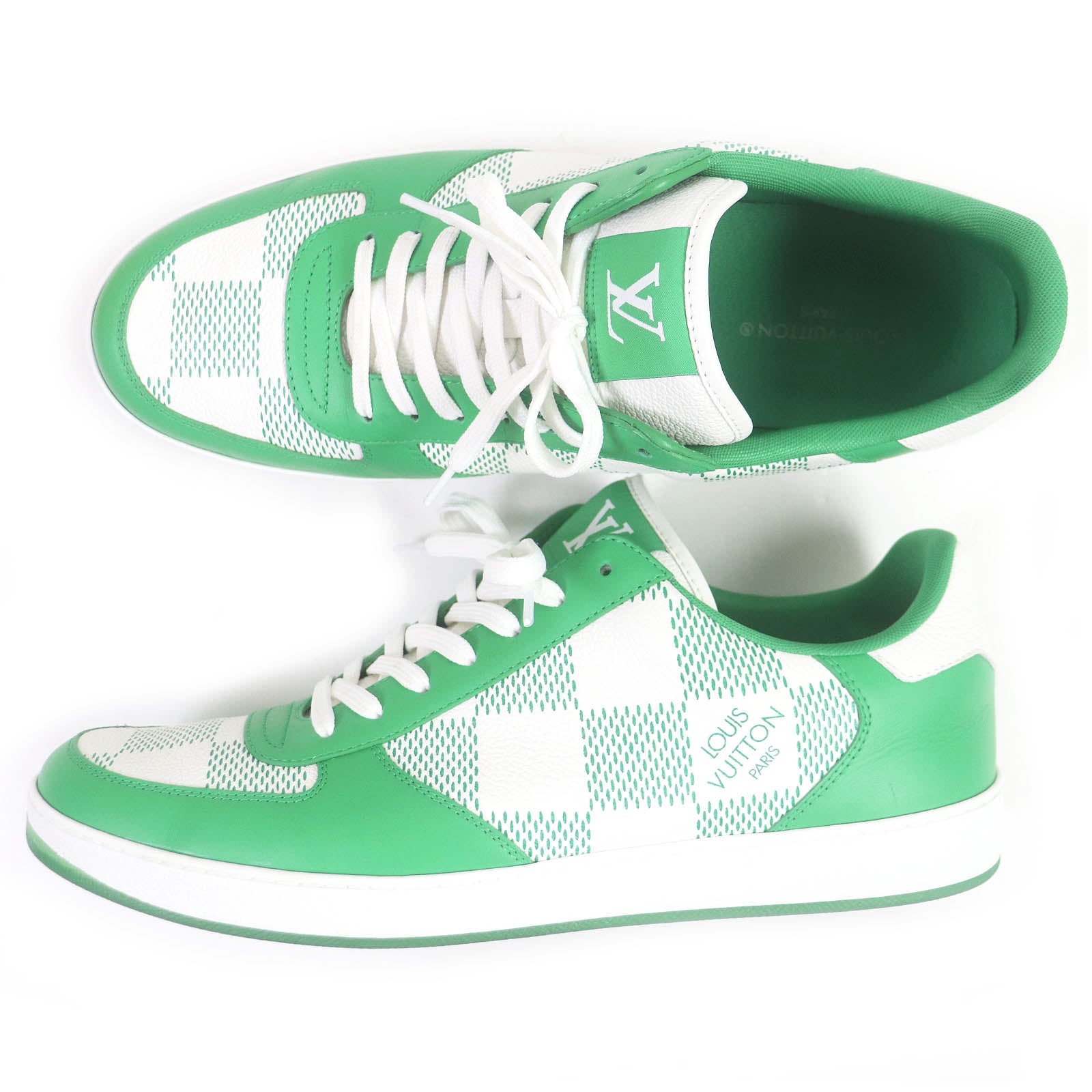 Louis Vuitton Rivoli Damier Sneakers White Green