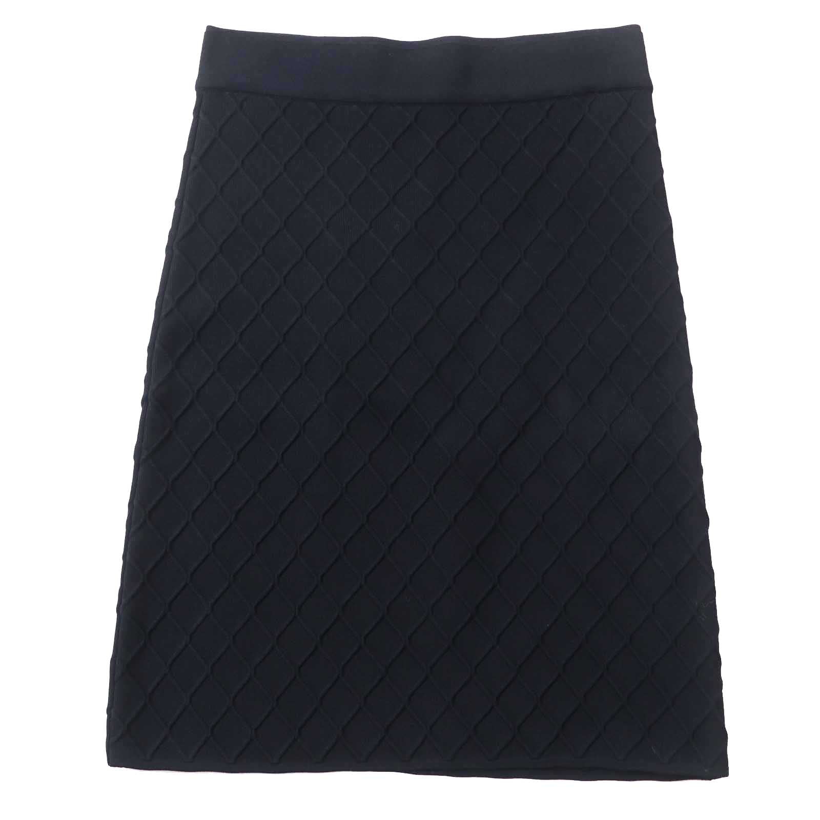 Balenciaga Rayon Knit Tight Skirt Black 34