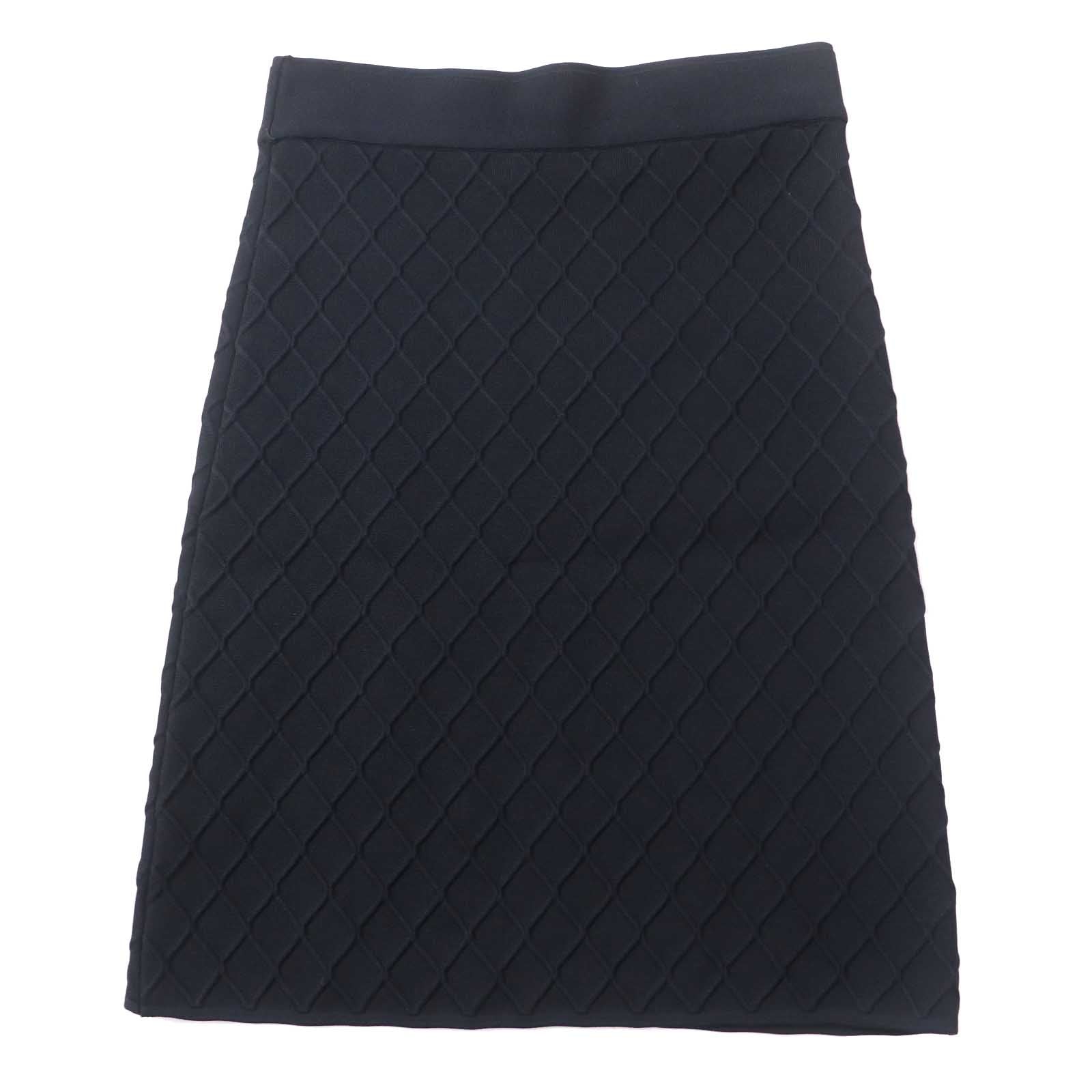 Balenciaga Rayon Knit Tight Skirt Black 34