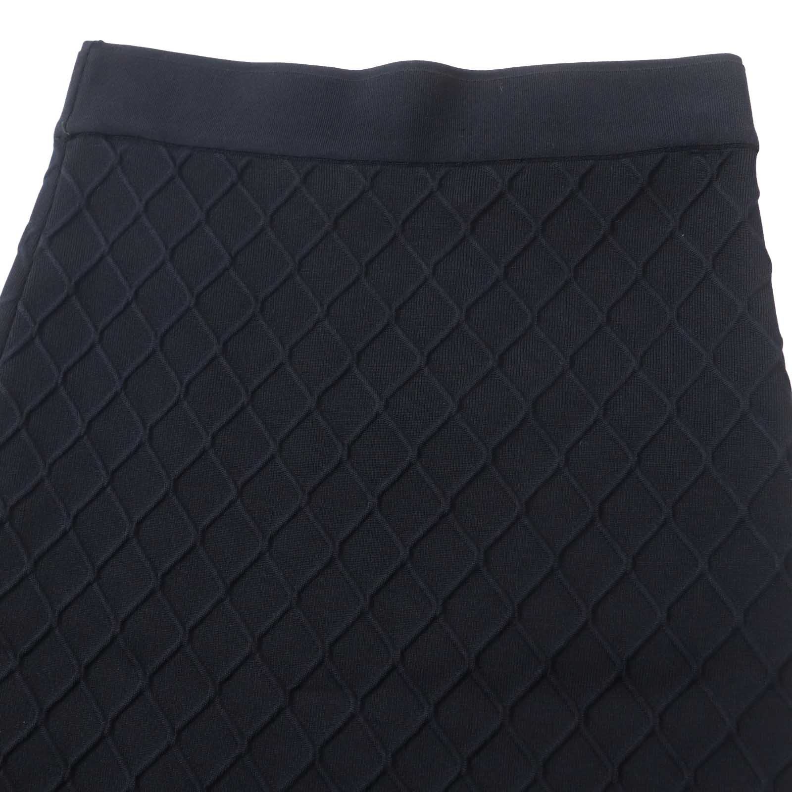 Balenciaga Rayon Knit Tight Skirt Black 34