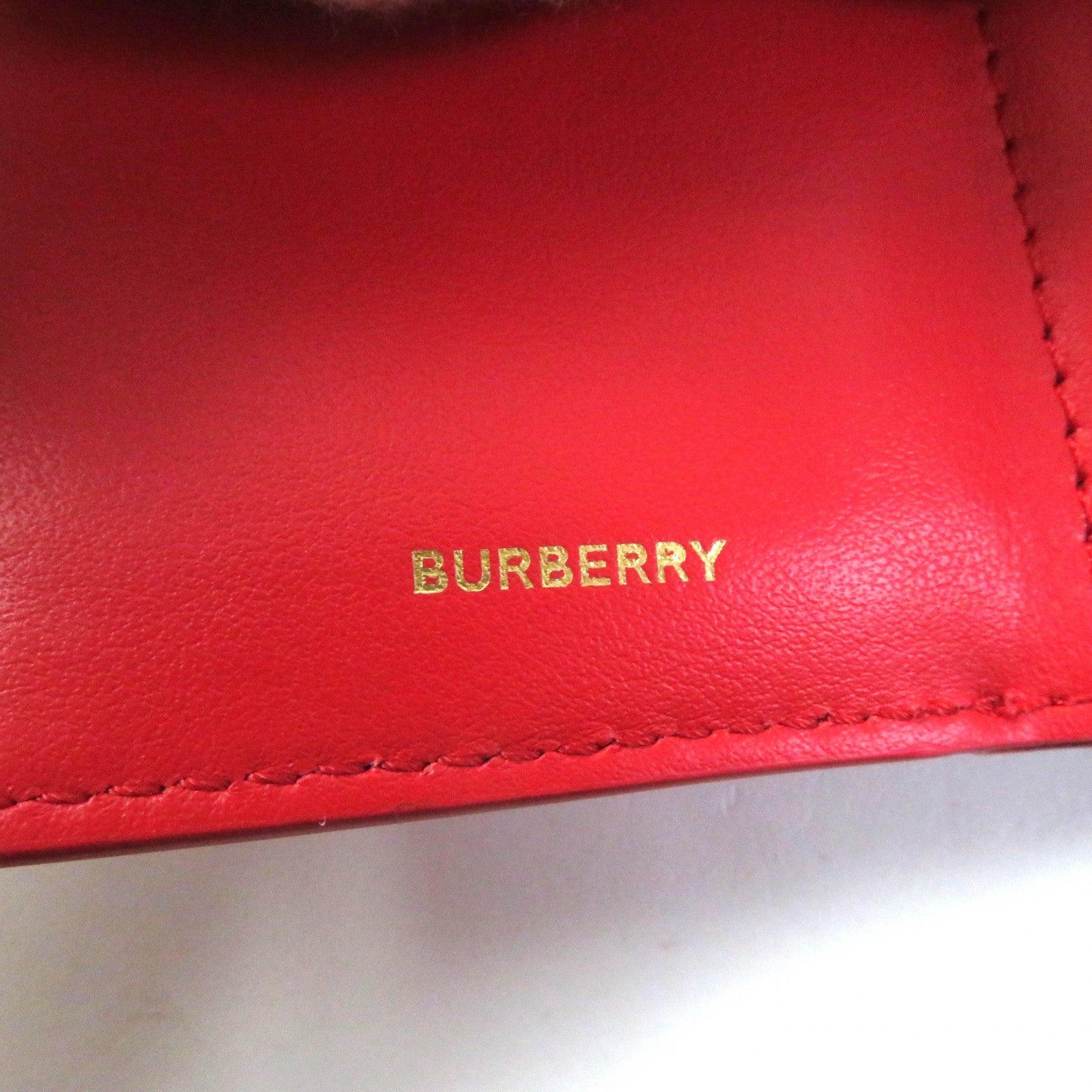 Burberry TB Logo Leather Compact Wallet