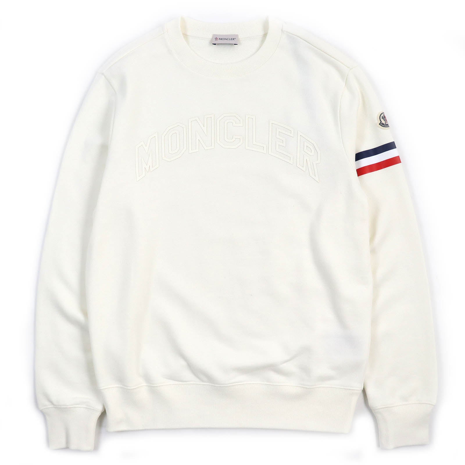 Moncler Cotton Crew Neck Sweatshirt with Logo