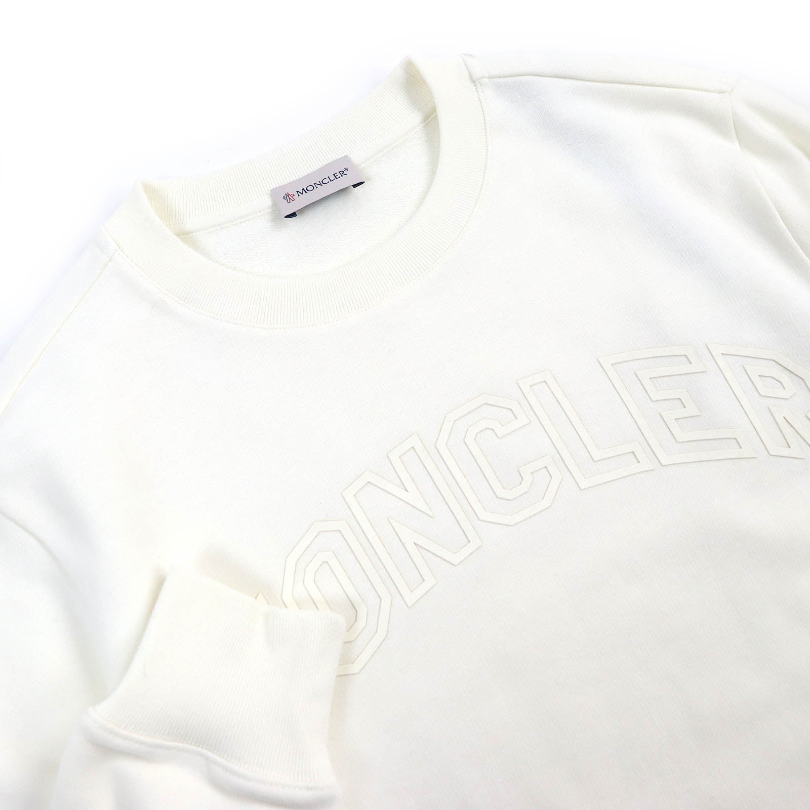 Moncler Cotton Crew Neck Sweatshirt with Logo