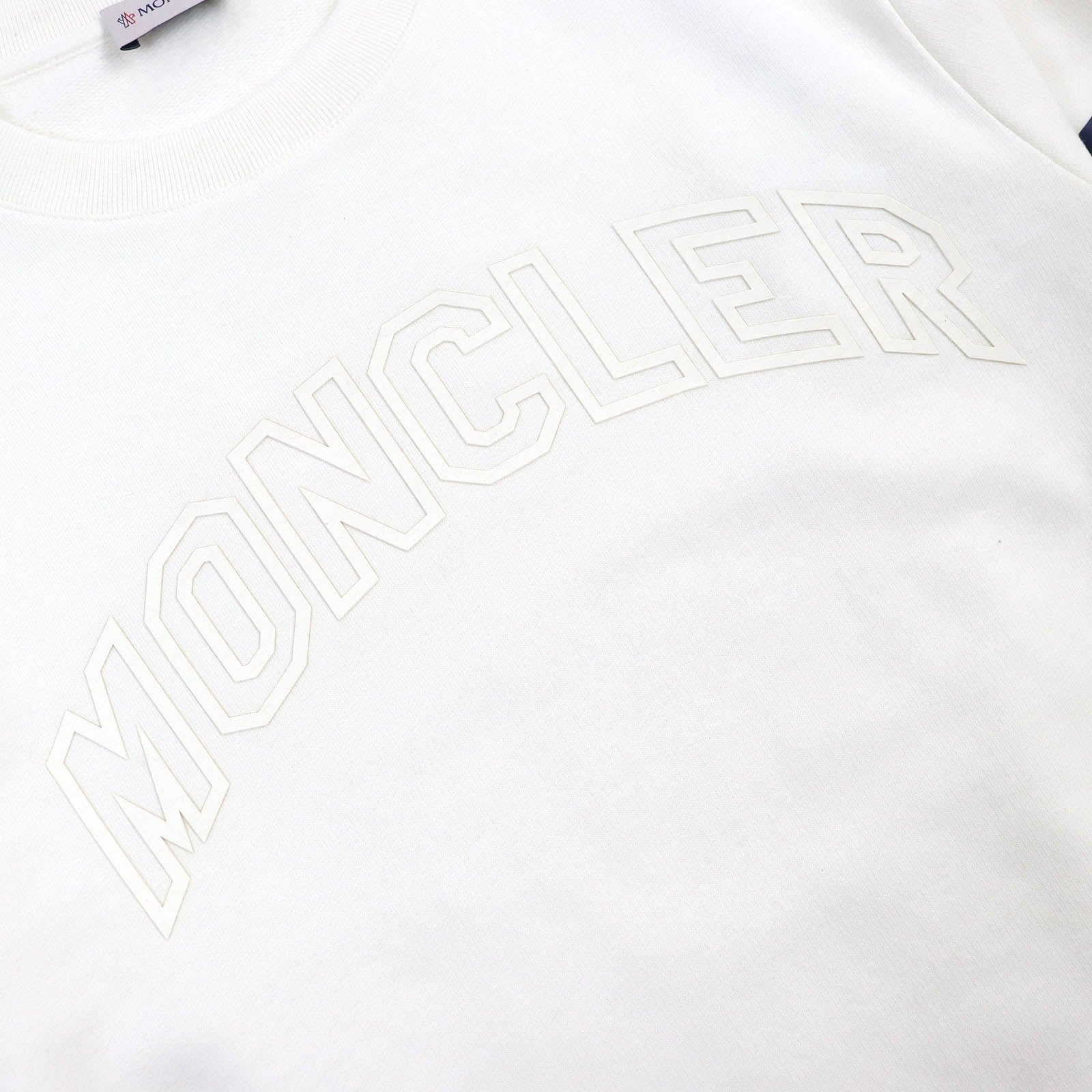 Moncler Cotton Crew Neck Sweatshirt with Logo