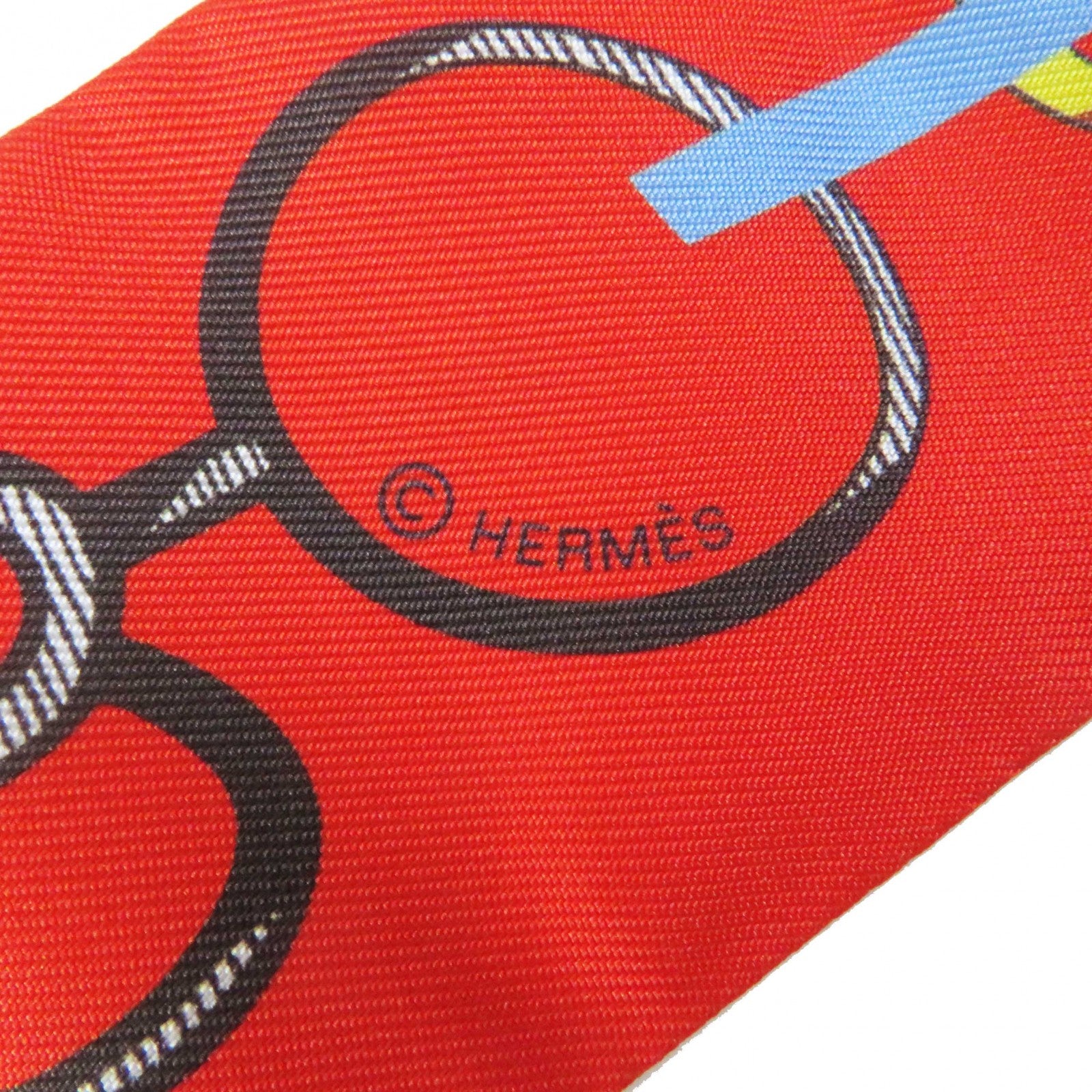 Hermes Twilly Do Re Boucles Silk Scarf