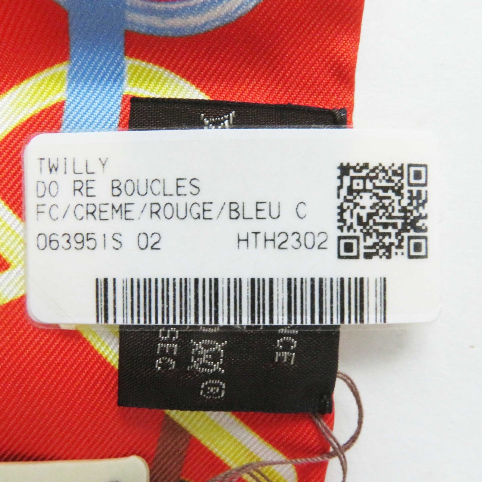 Hermes Twilly Do Re Boucles Silk Scarf