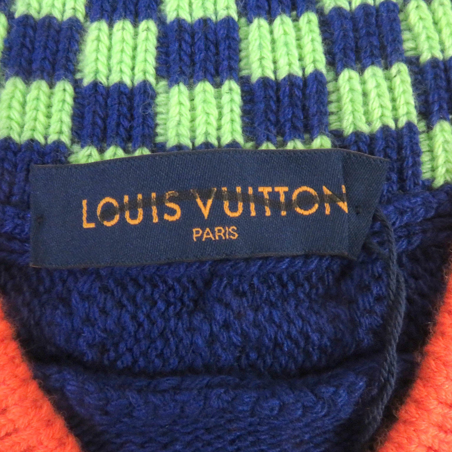 Louis Vuitton V-neck Long Sleeve Sweater Blue L