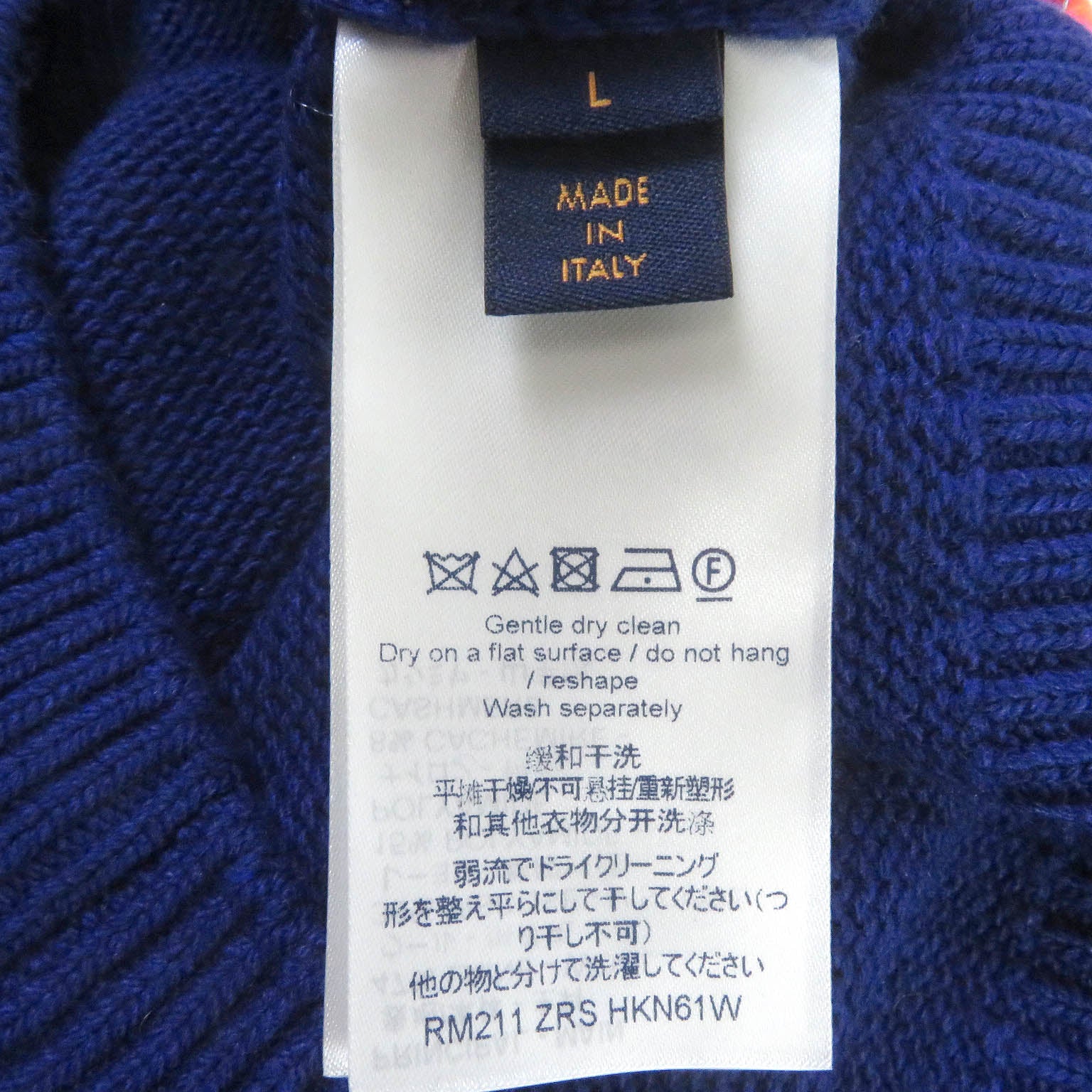 Louis Vuitton V-neck Long Sleeve Sweater Blue L