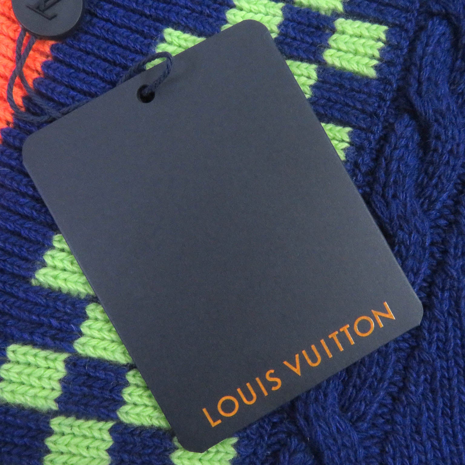 Louis Vuitton V-neck Long Sleeve Sweater Blue L