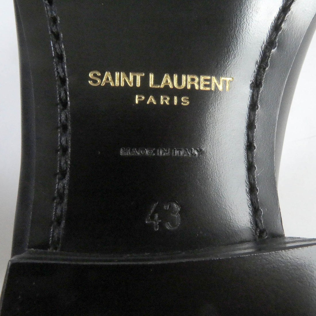 Saint Laurent Wyatt Chelsea Leather Boots Black