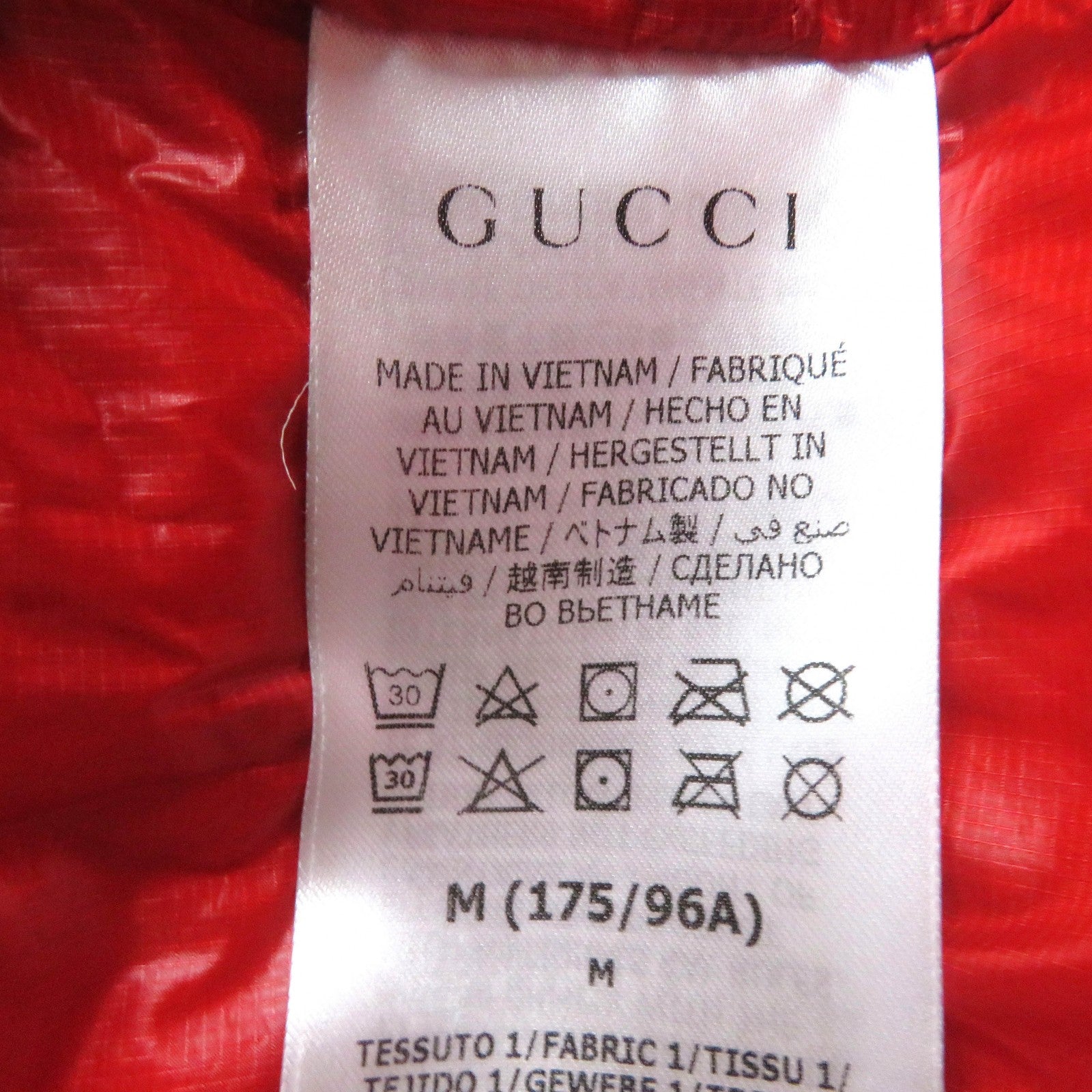 GUCCI The North Face Nylon Down Jacket Green M