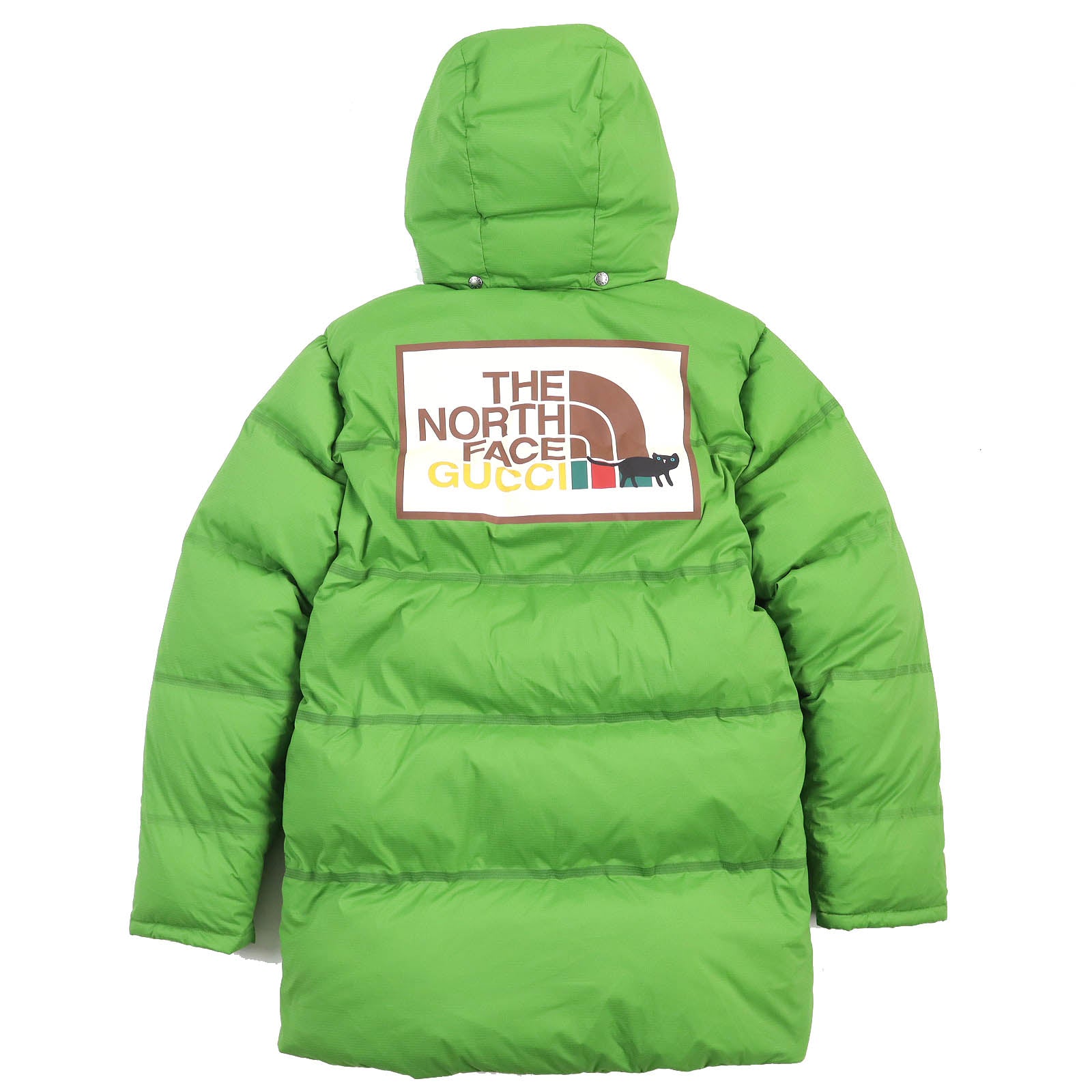 GUCCI The North Face Nylon Down Jacket Green M