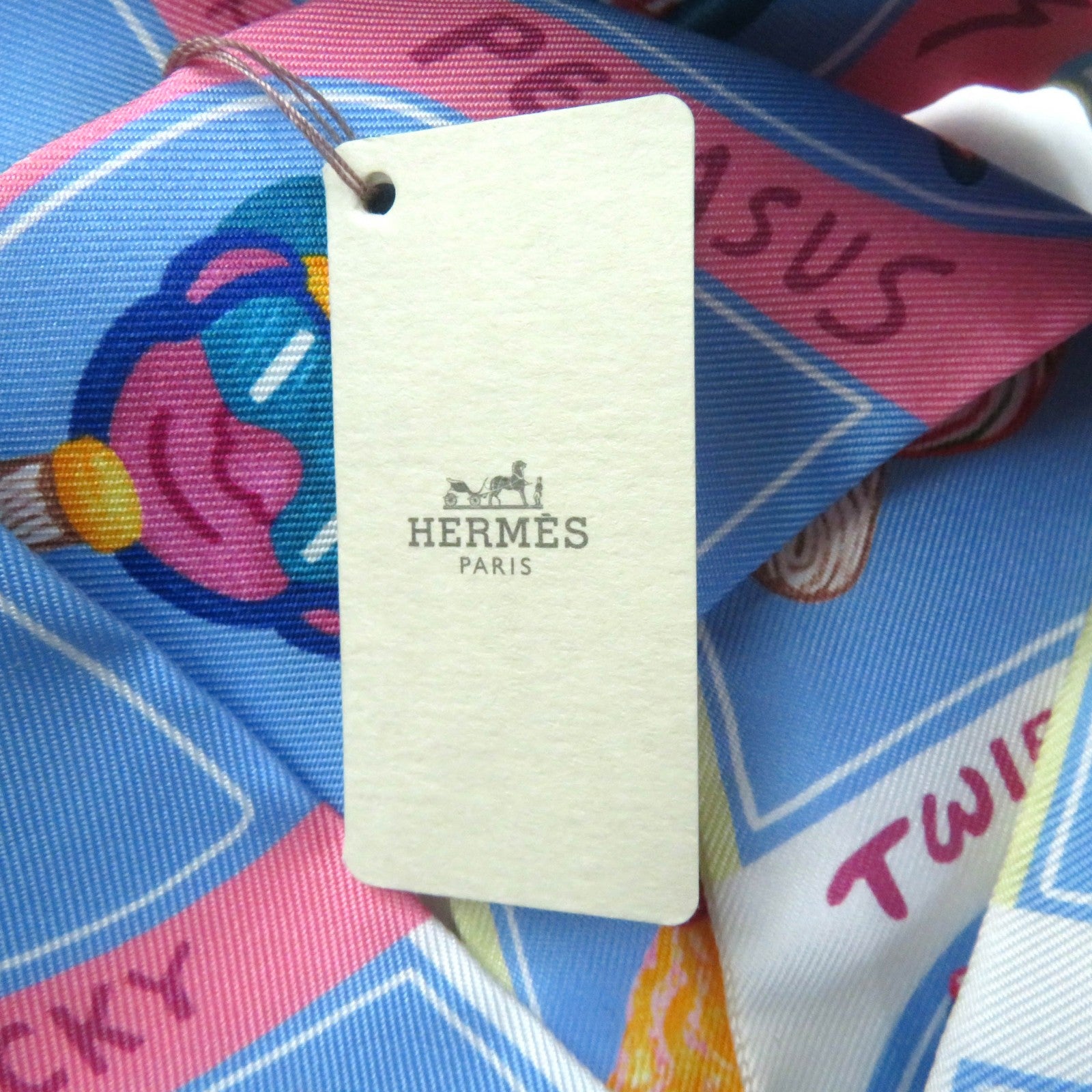 Hermes FUNNY ICE CREAM Twilly Scarf