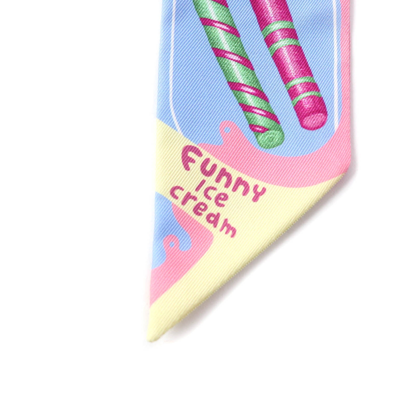 Hermes FUNNY ICE CREAM Twilly Scarf