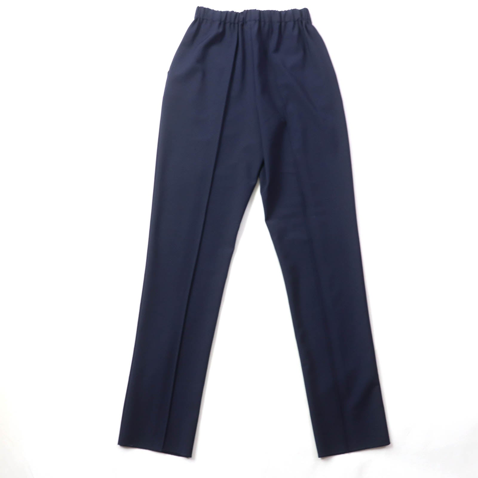 Fendi Wool Blend Center Press Pants Navy