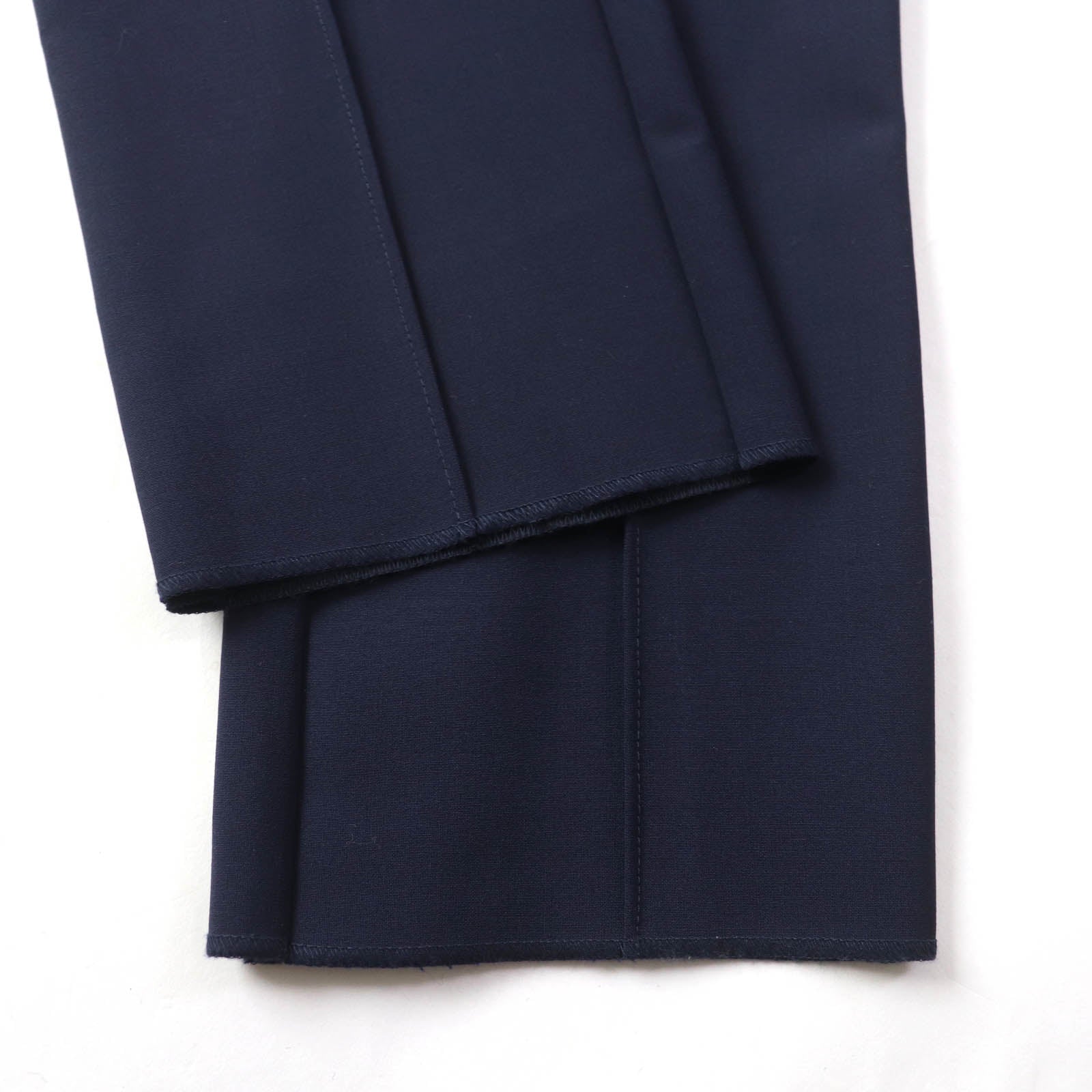 Fendi Wool Blend Center Press Pants Navy