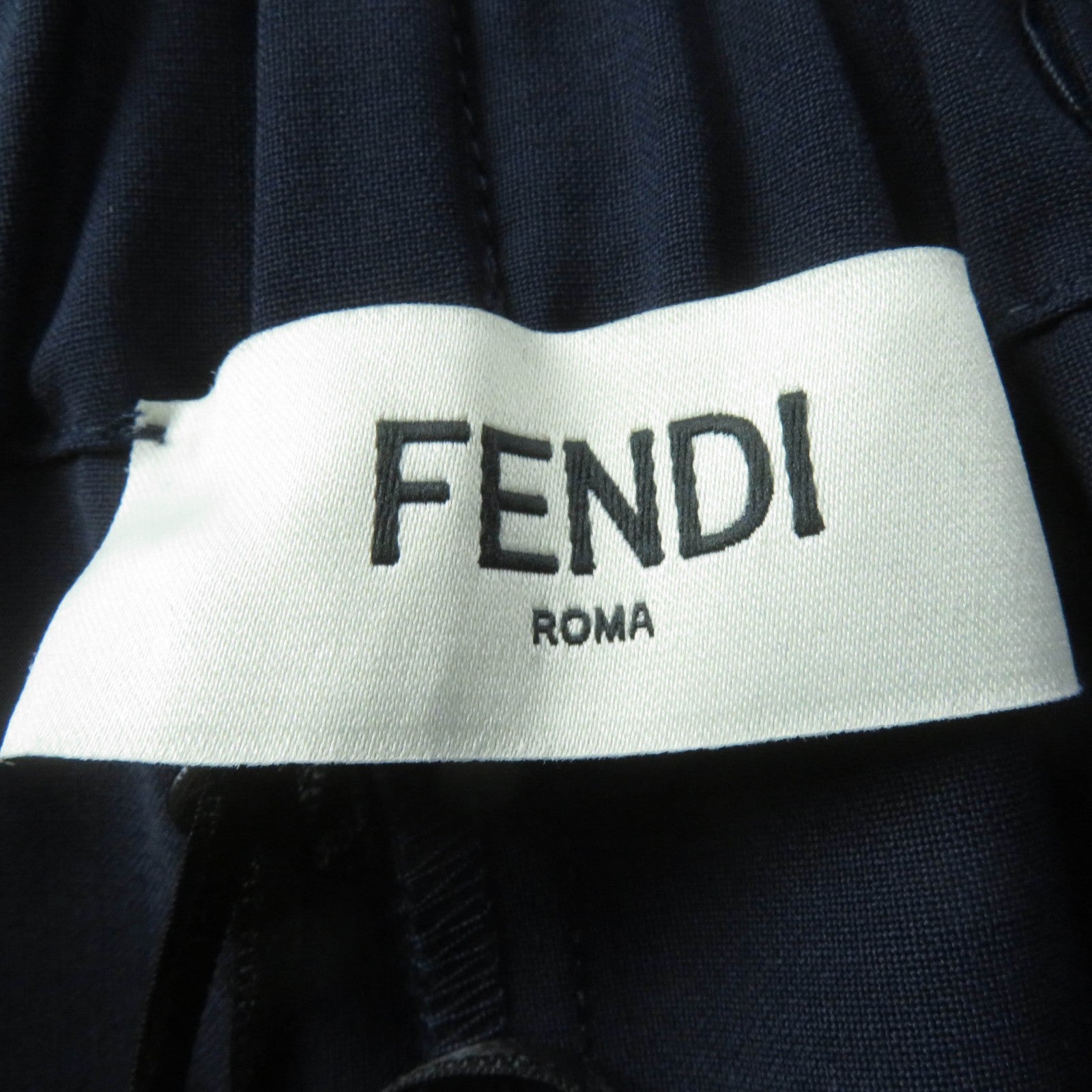 Fendi Wool Blend Center Press Pants Navy