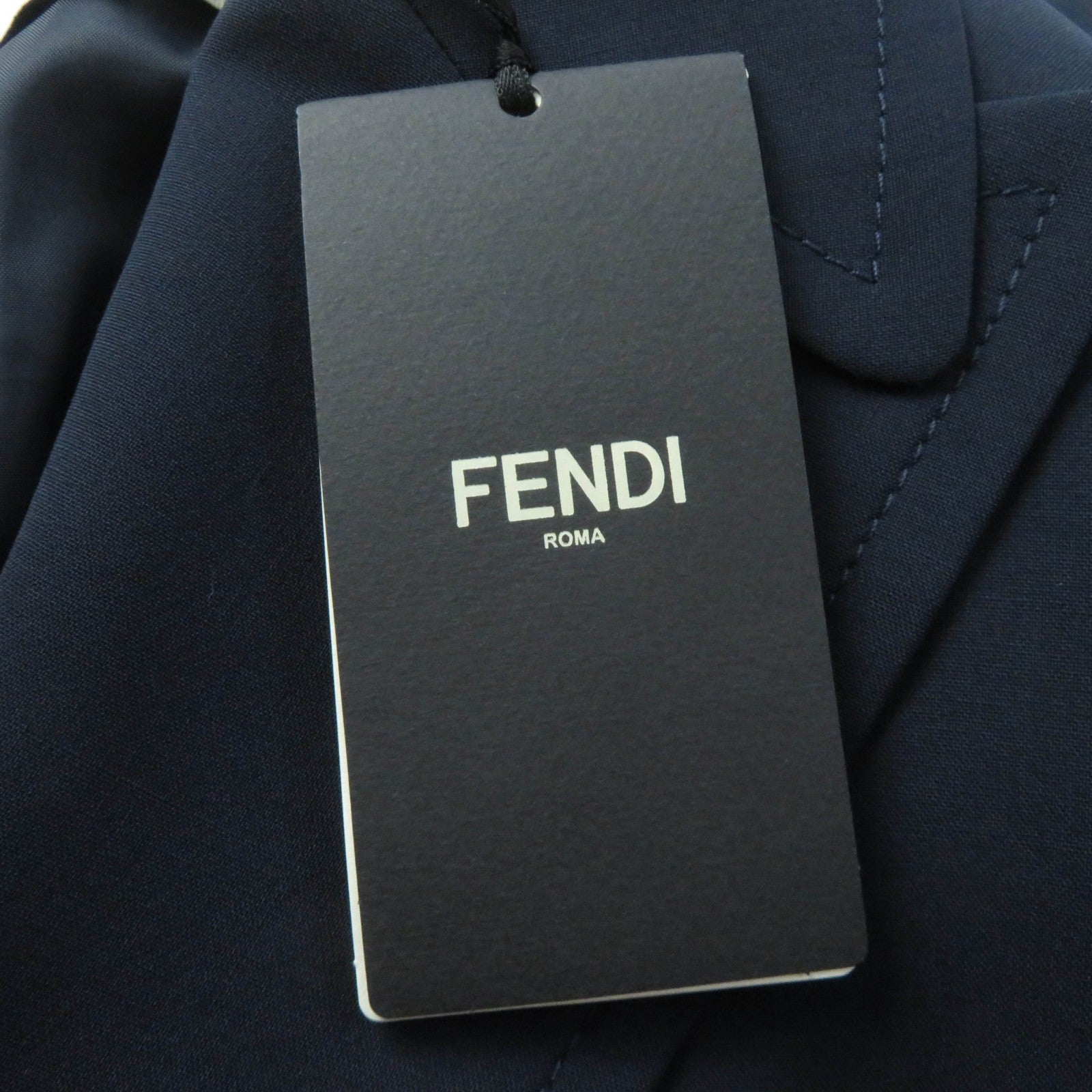 Fendi Wool FF Logo Button Tailored Jacket Women