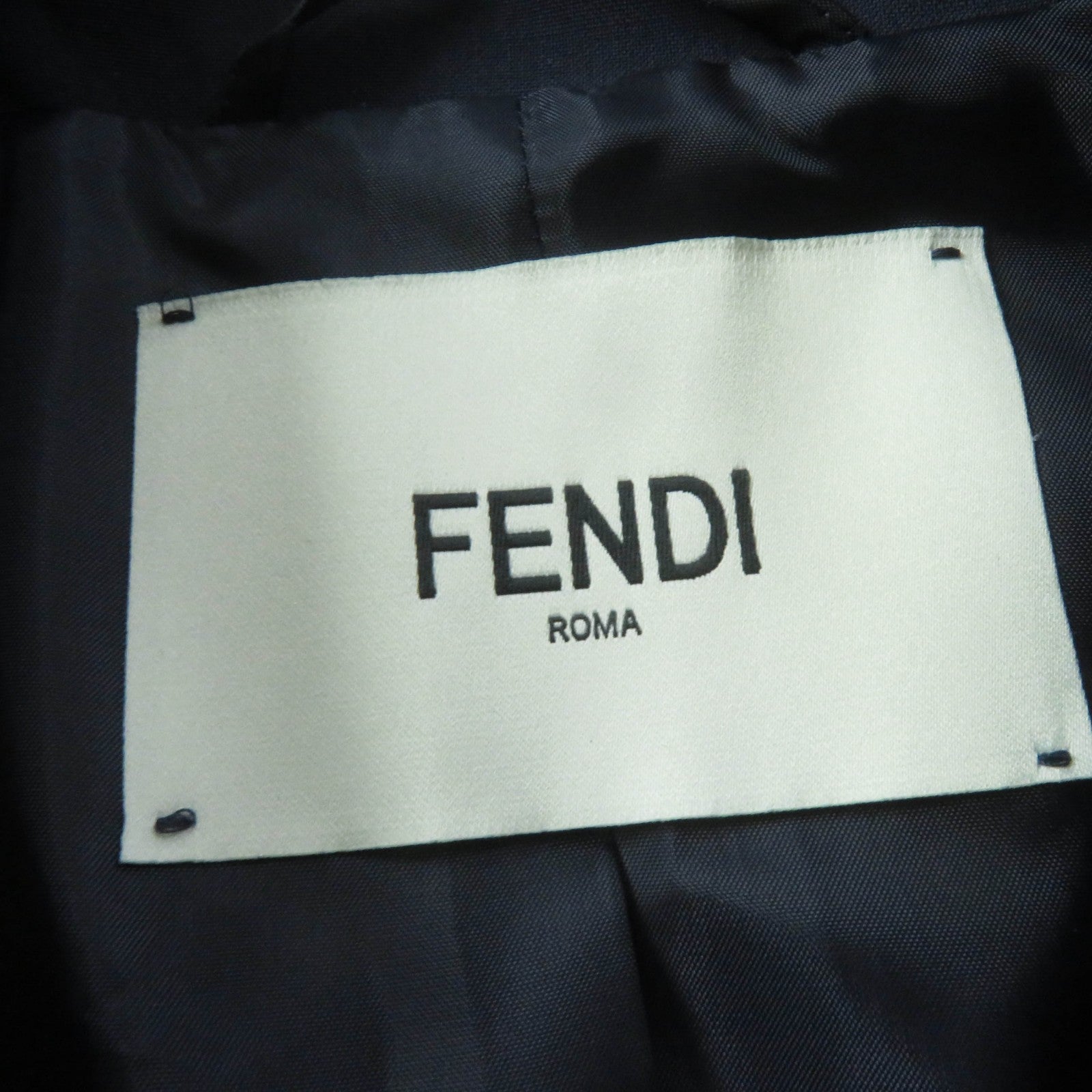 Fendi Wool FF Logo Button Tailored Jacket Women