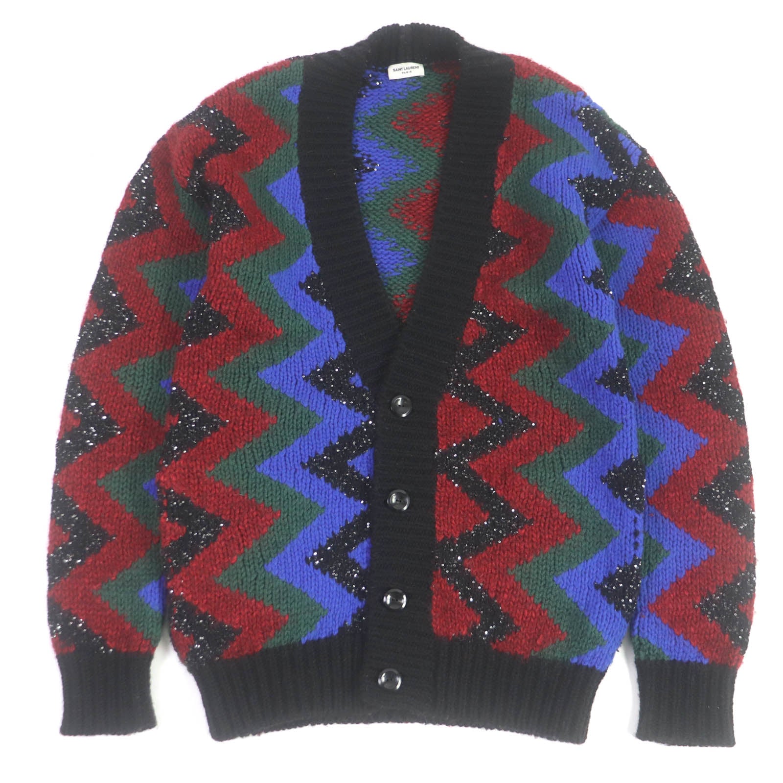 Saint Laurent Wool Nylon Cardigan Multicolor S