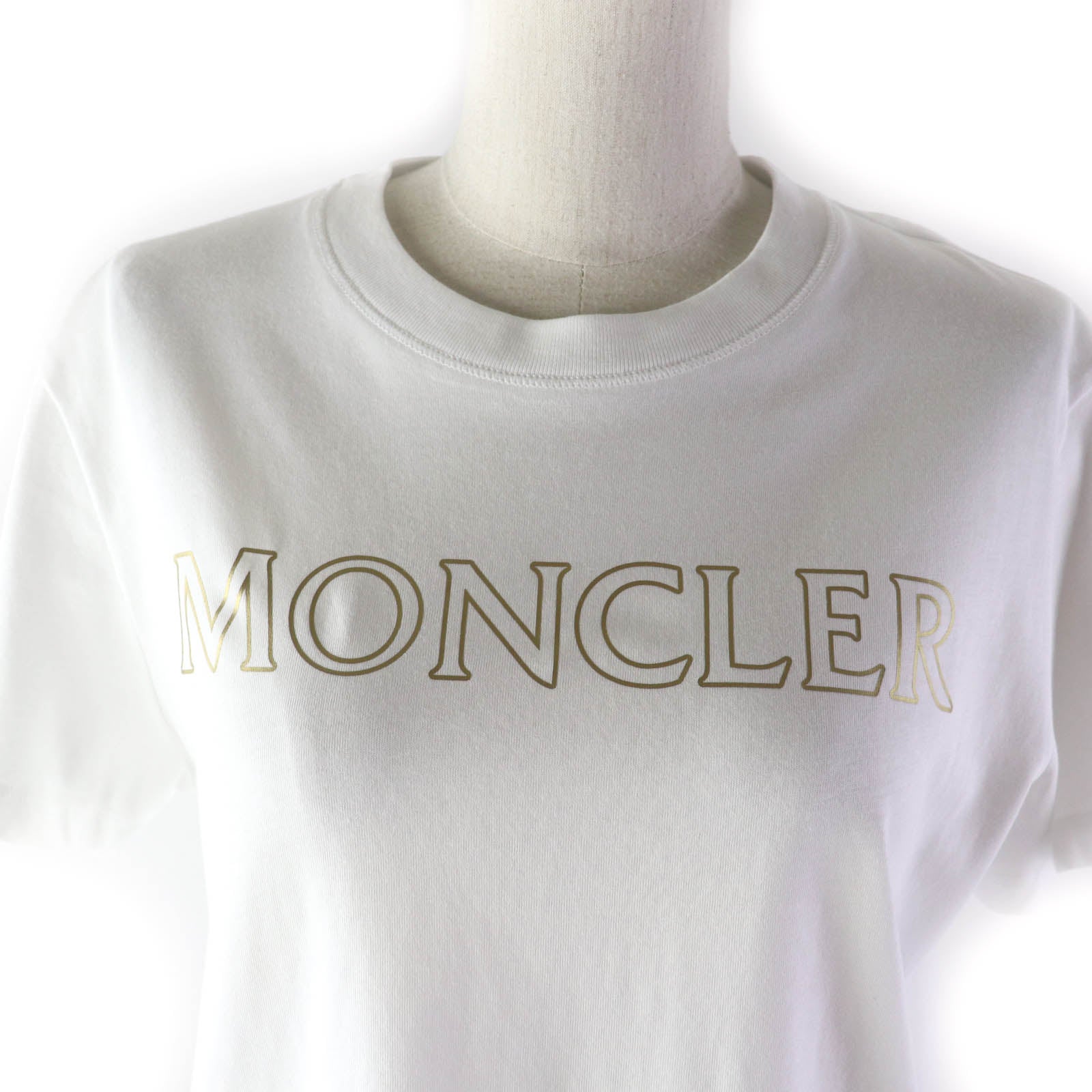 Moncler Logo Crew Neck T-Shirt White M