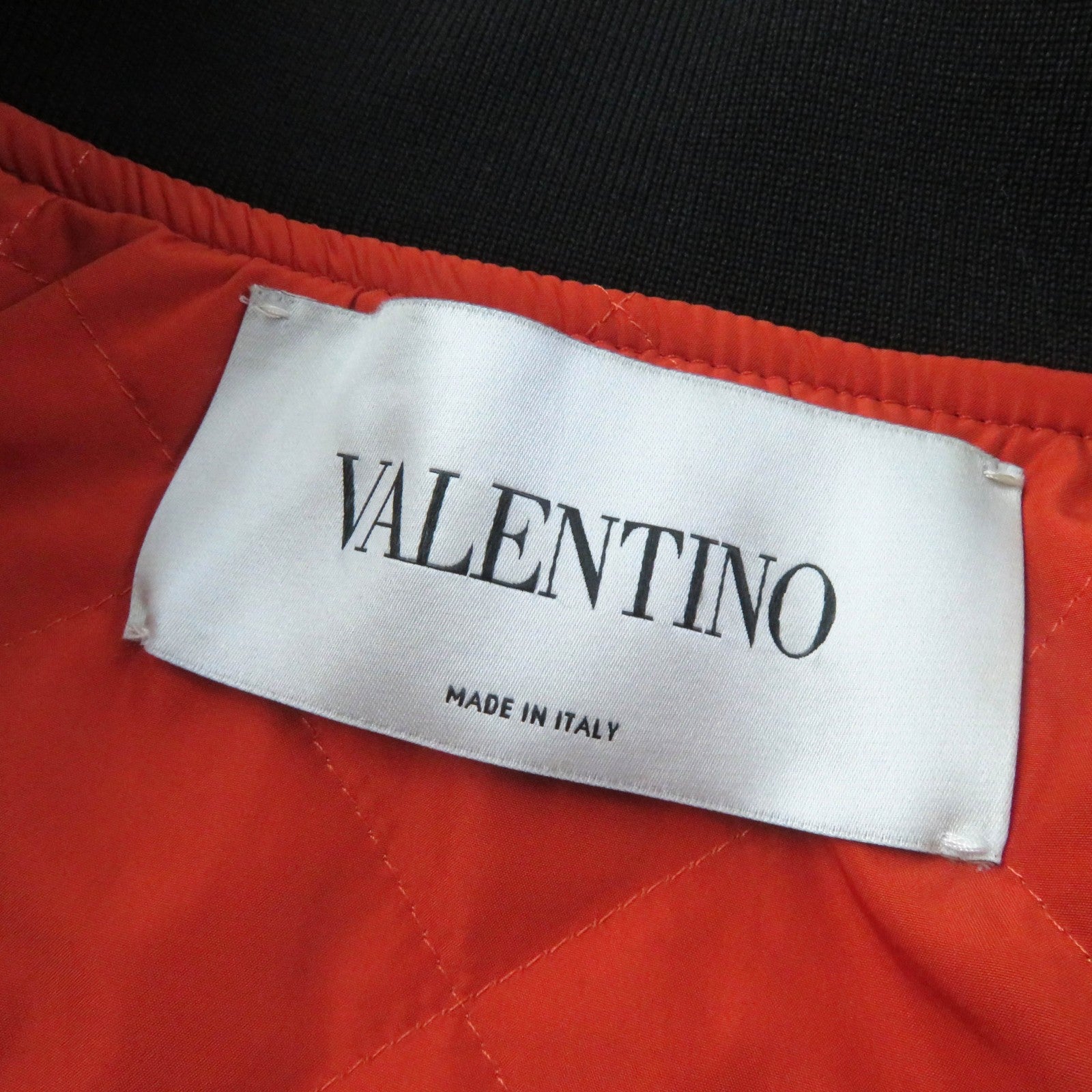 Valentino Nylon Bomber Jacket Black White 38