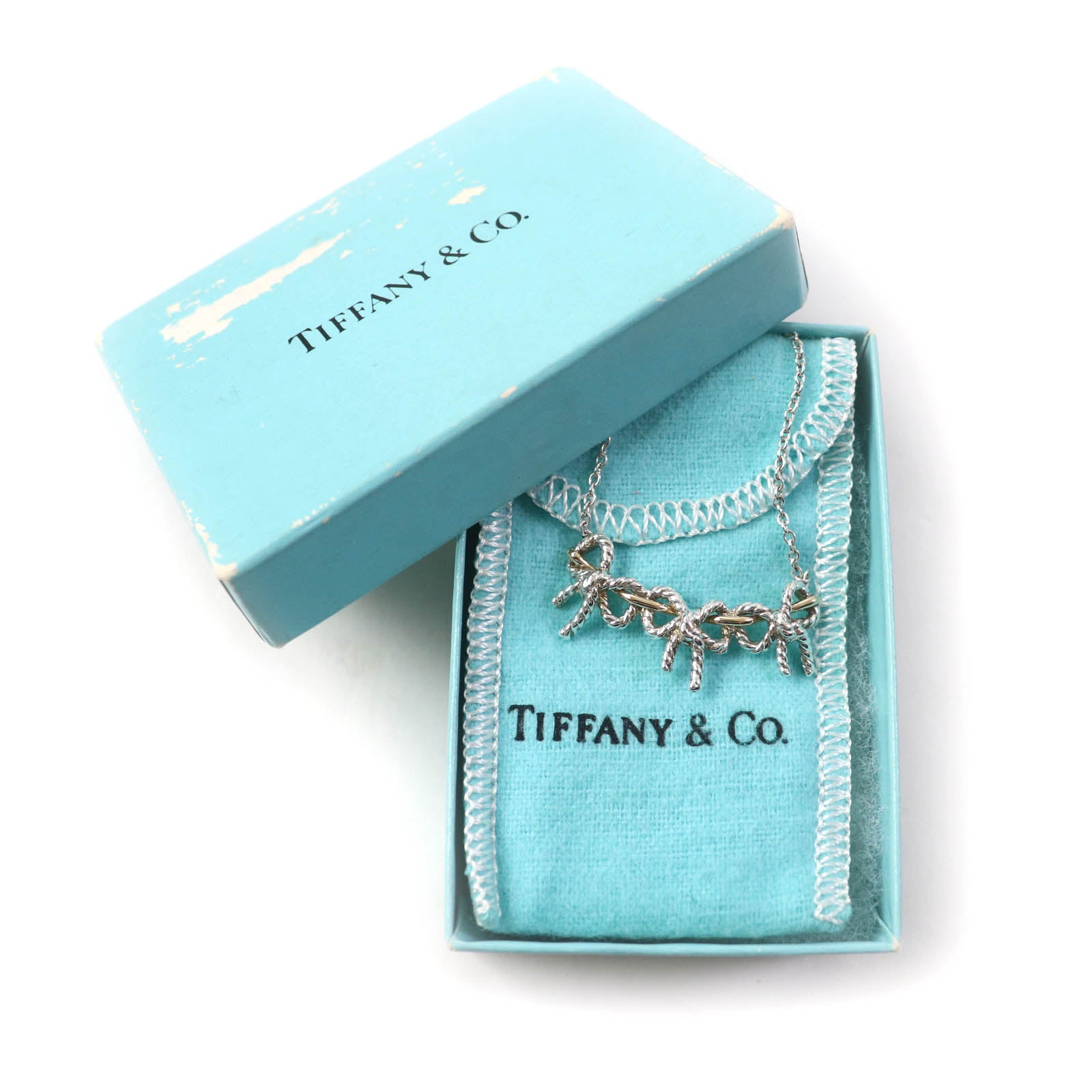 Tiffany & Co Triple Ribbon Necklace SV925 750