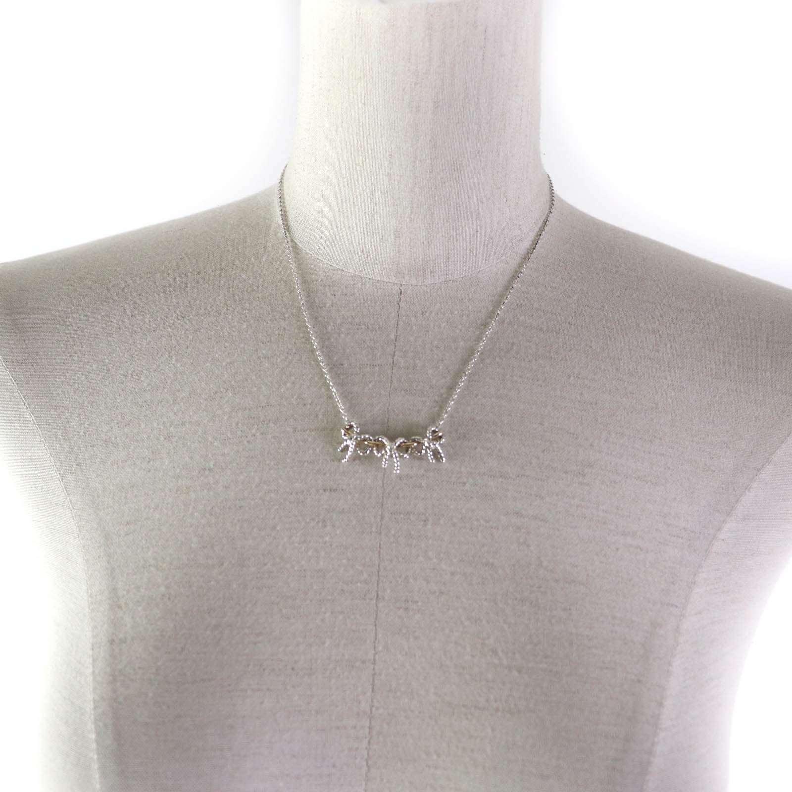 Tiffany & Co Triple Ribbon Necklace SV925 750