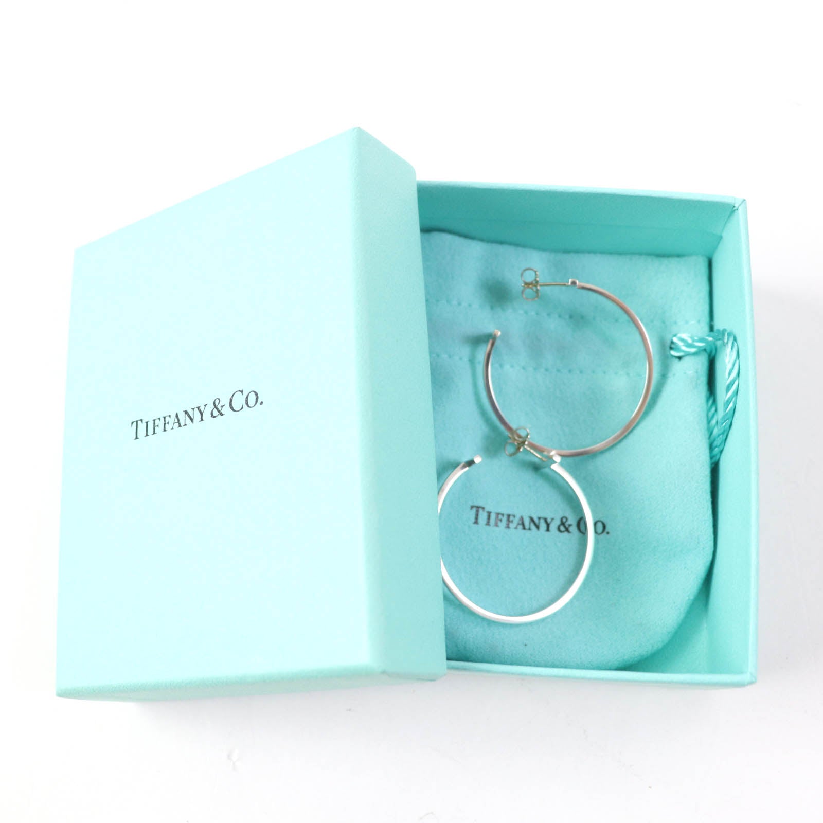 Tiffany & Co AG925 Silver Hoop Earrings