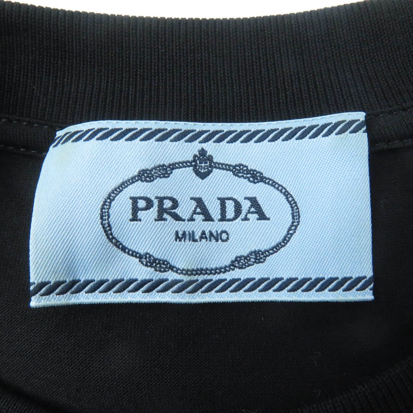 Prada Cotton Triangle Oversized T-shirt Black S