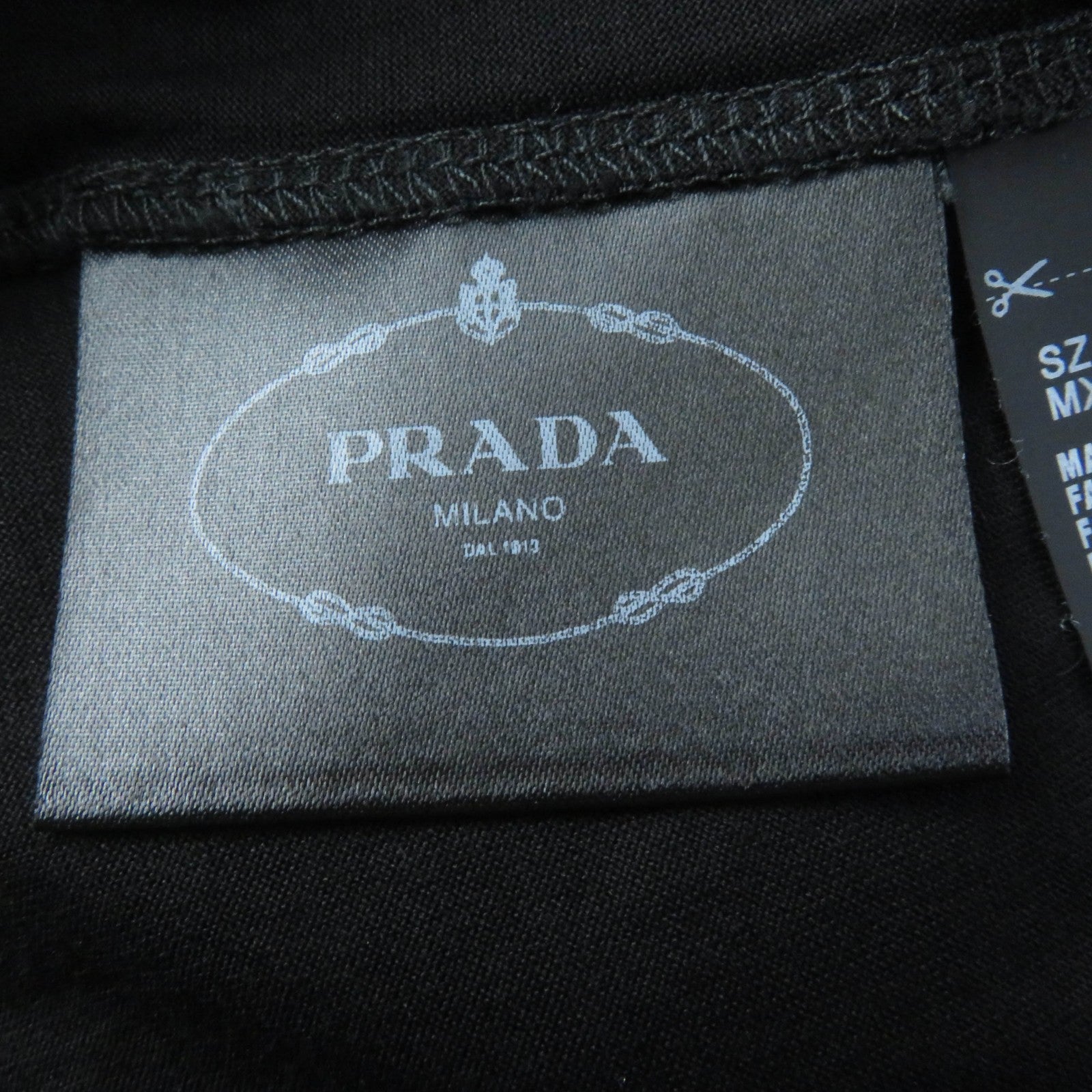 Prada Cotton Triangle Oversized T-shirt Black S