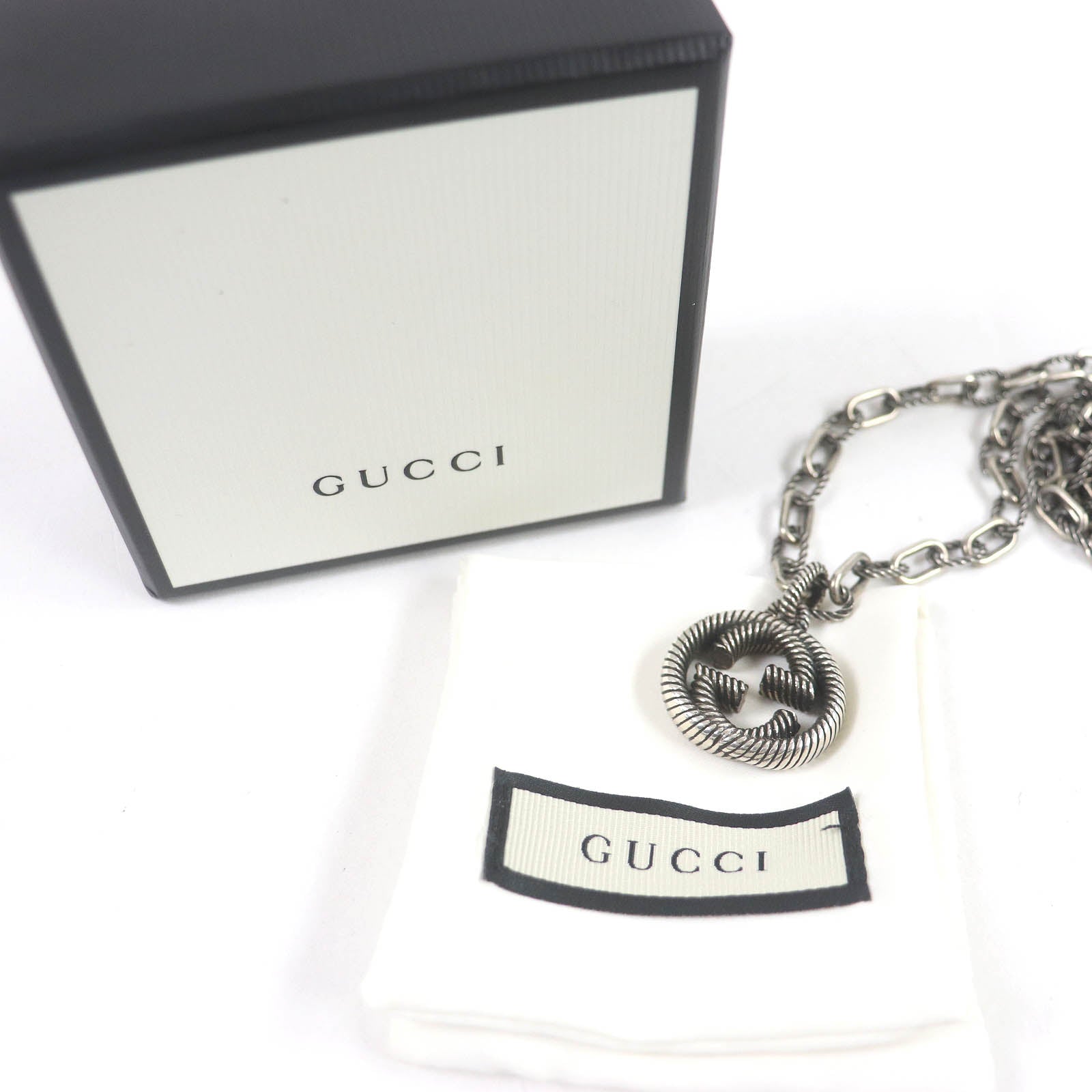 Gucci AG925 Interlocking G Logo Necklace