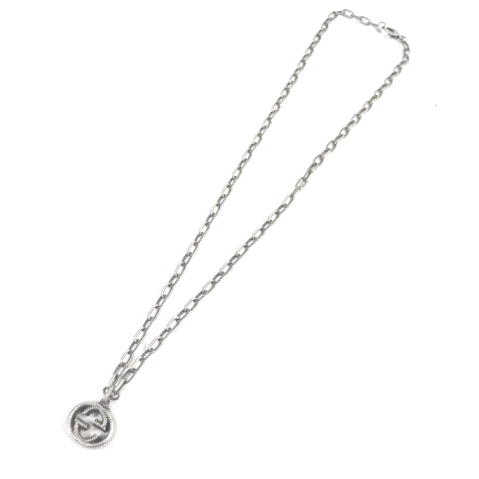 Gucci AG925 Interlocking G Logo Necklace