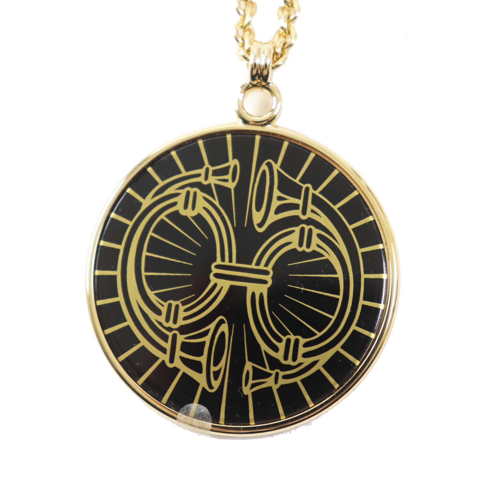 Hermes Medaille Quadriage GM Necklace Gold