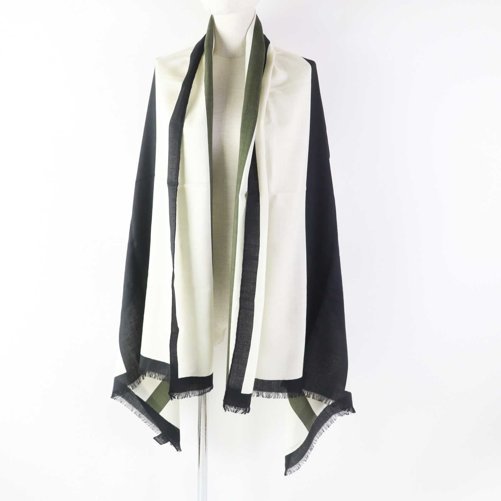 HERMES Cashmere Silk H Jumping Shawl Women