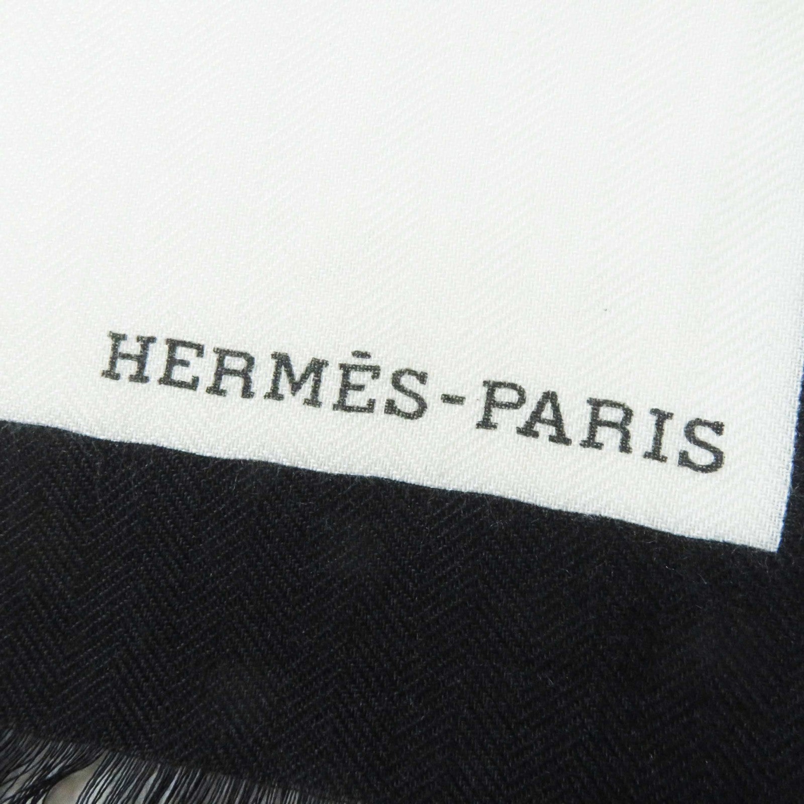 HERMES Cashmere Silk H Jumping Shawl Women