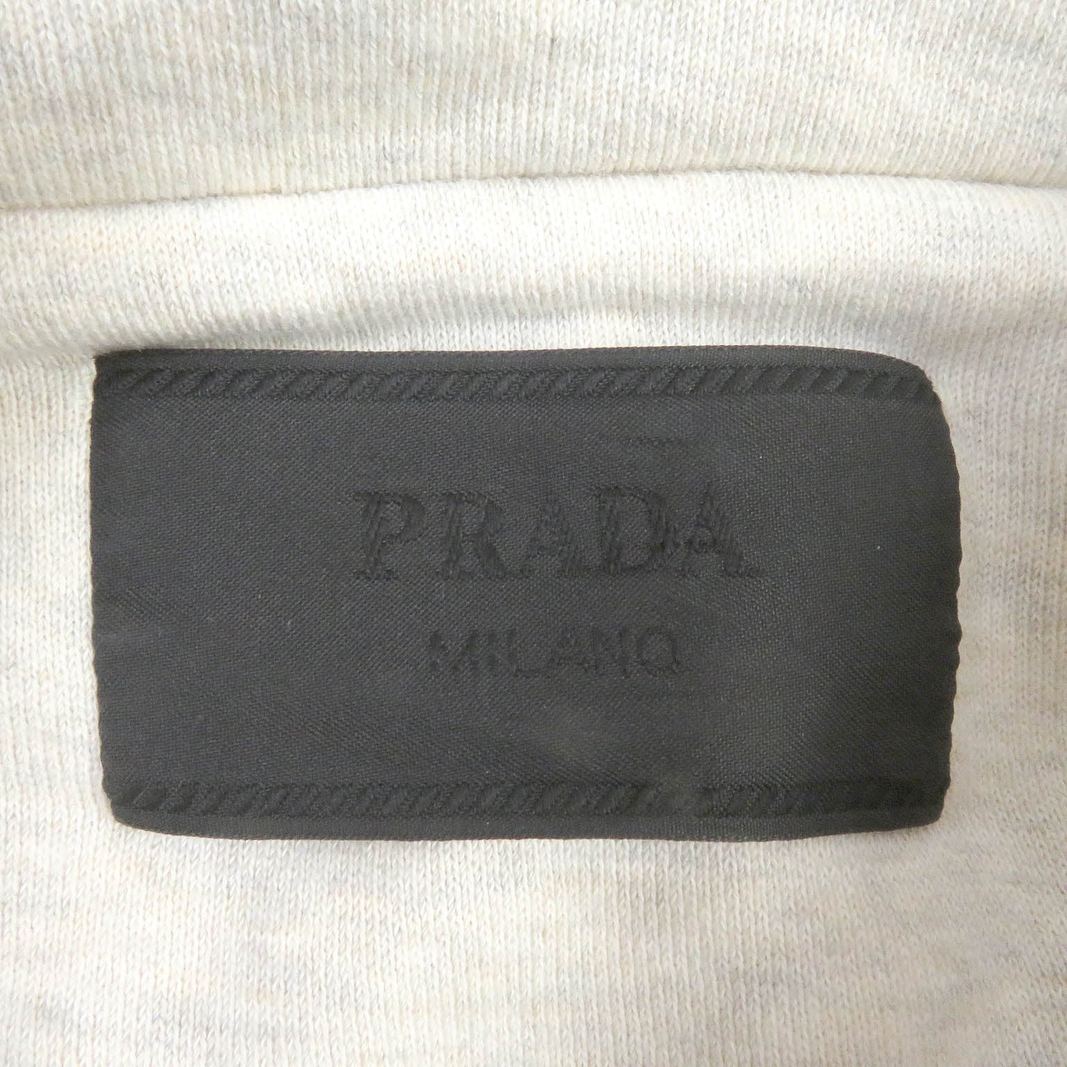 Prada Cotton Logo Pullover Fleece Hoodie XL