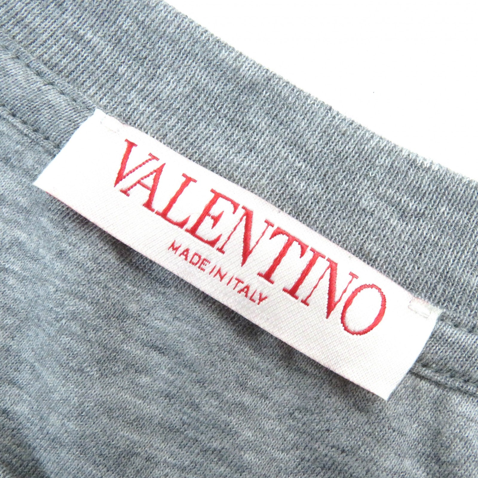 Valentino Rockstud Logo T-shirt Gray L