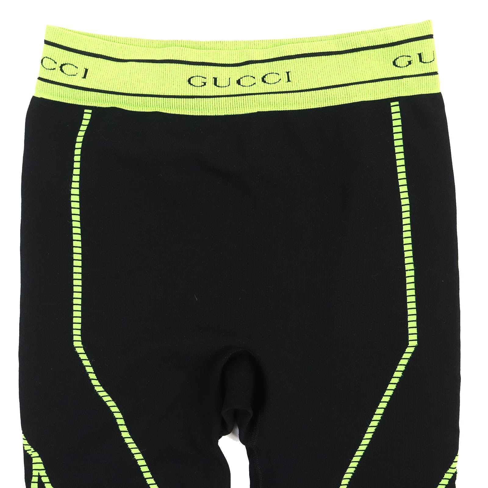 GUCCI Nylon Polyurethane Logo Leggings Black S