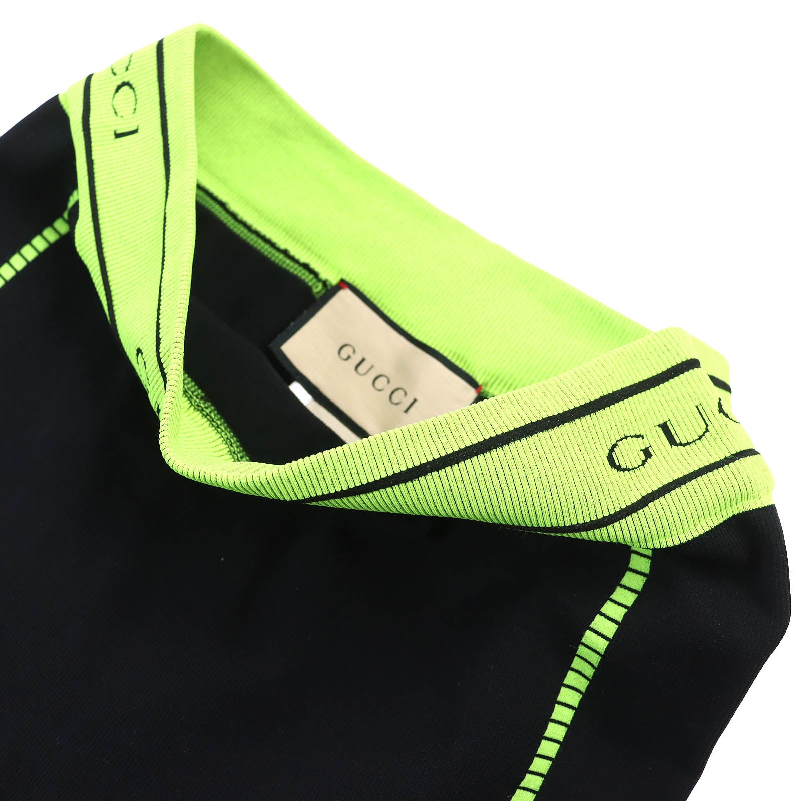 GUCCI Nylon Polyurethane Logo Leggings Black S