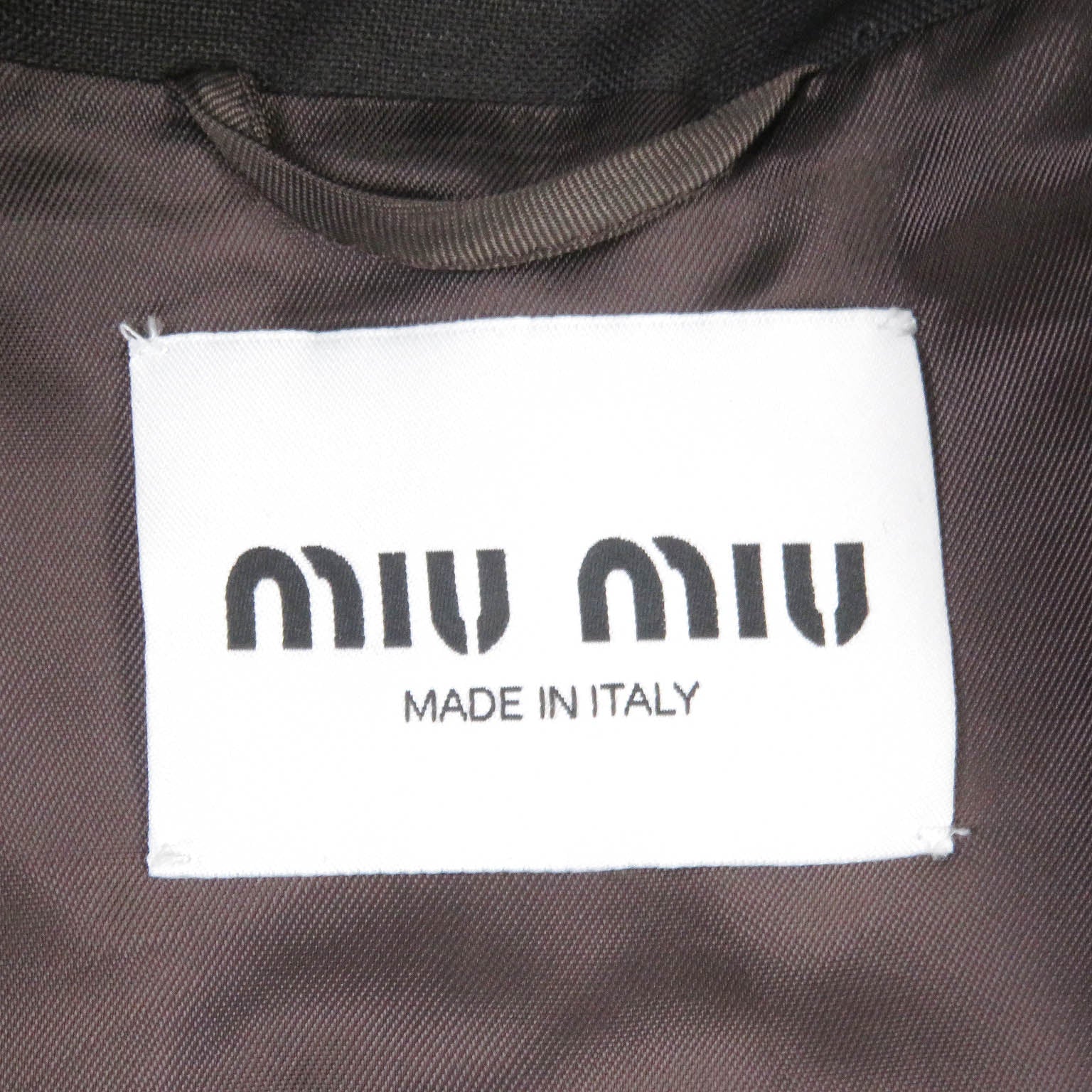 Miu Miu Mohair Wool Logo Zip Blouson Unisex