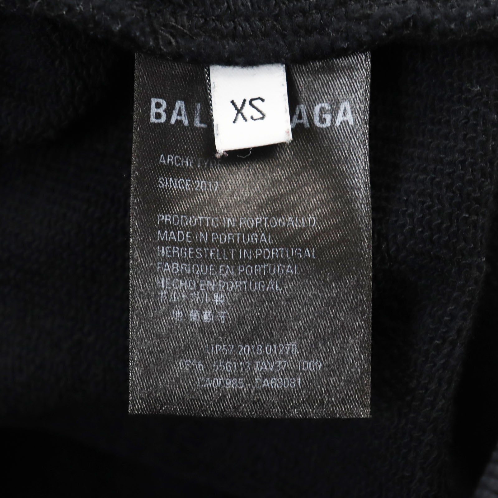 Balenciaga Cotton Back Logo Pullover XS