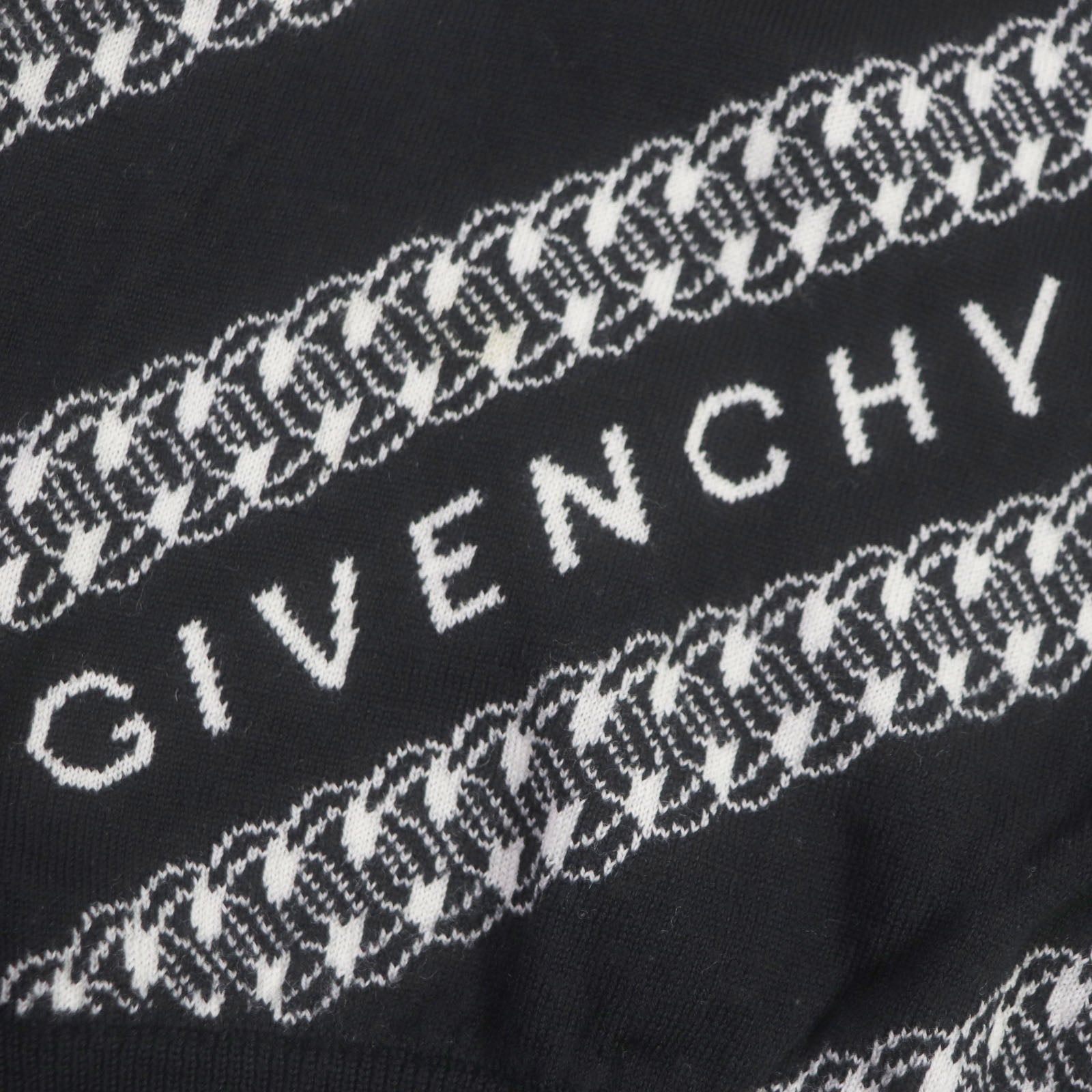 Givenchy Wool Logo Knit Sweater XS Black