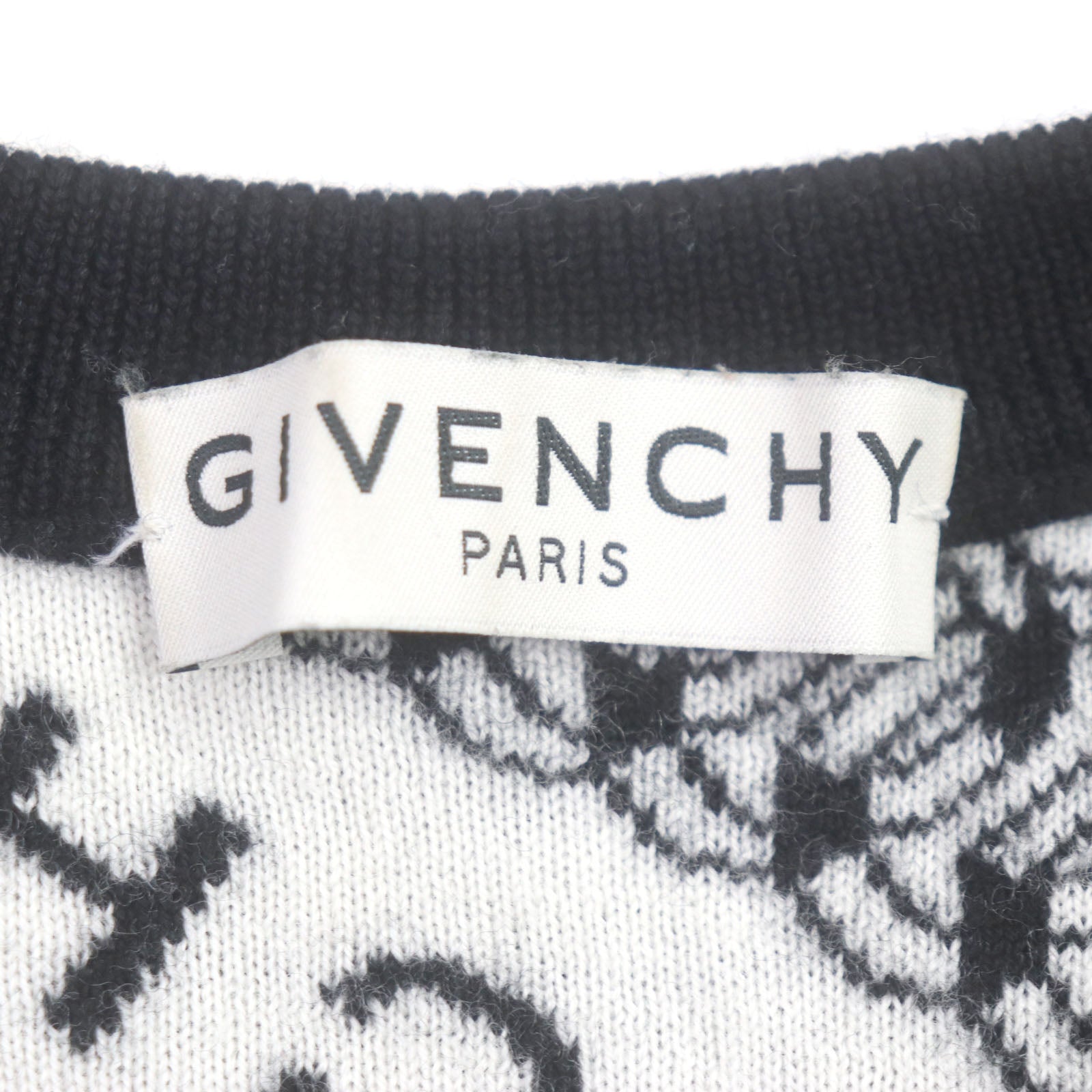 Givenchy Wool Logo Knit Sweater XS Black